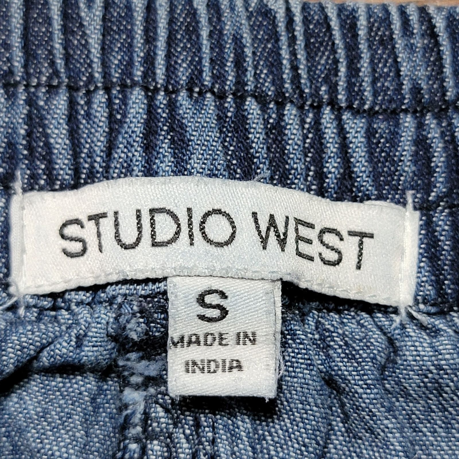 Other Studio West Thin Denim Maxi Flared Skirt - Size Small Size 28" / US 6 / IT 42 - 7 Thumbnail