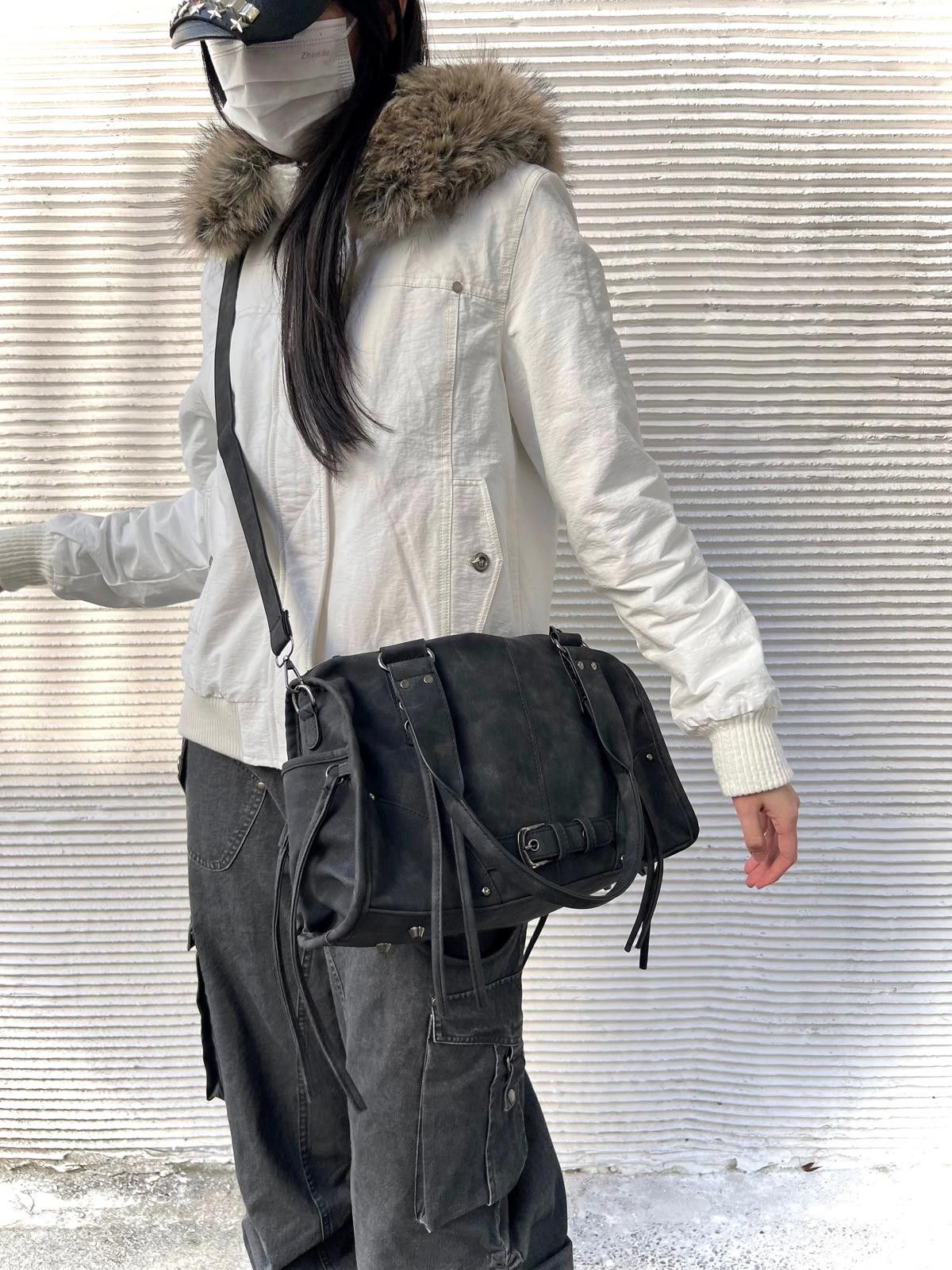 Vintage Distressed Hardware Crossbody Shoulder Bag Size ONE SIZE - 5 Thumbnail
