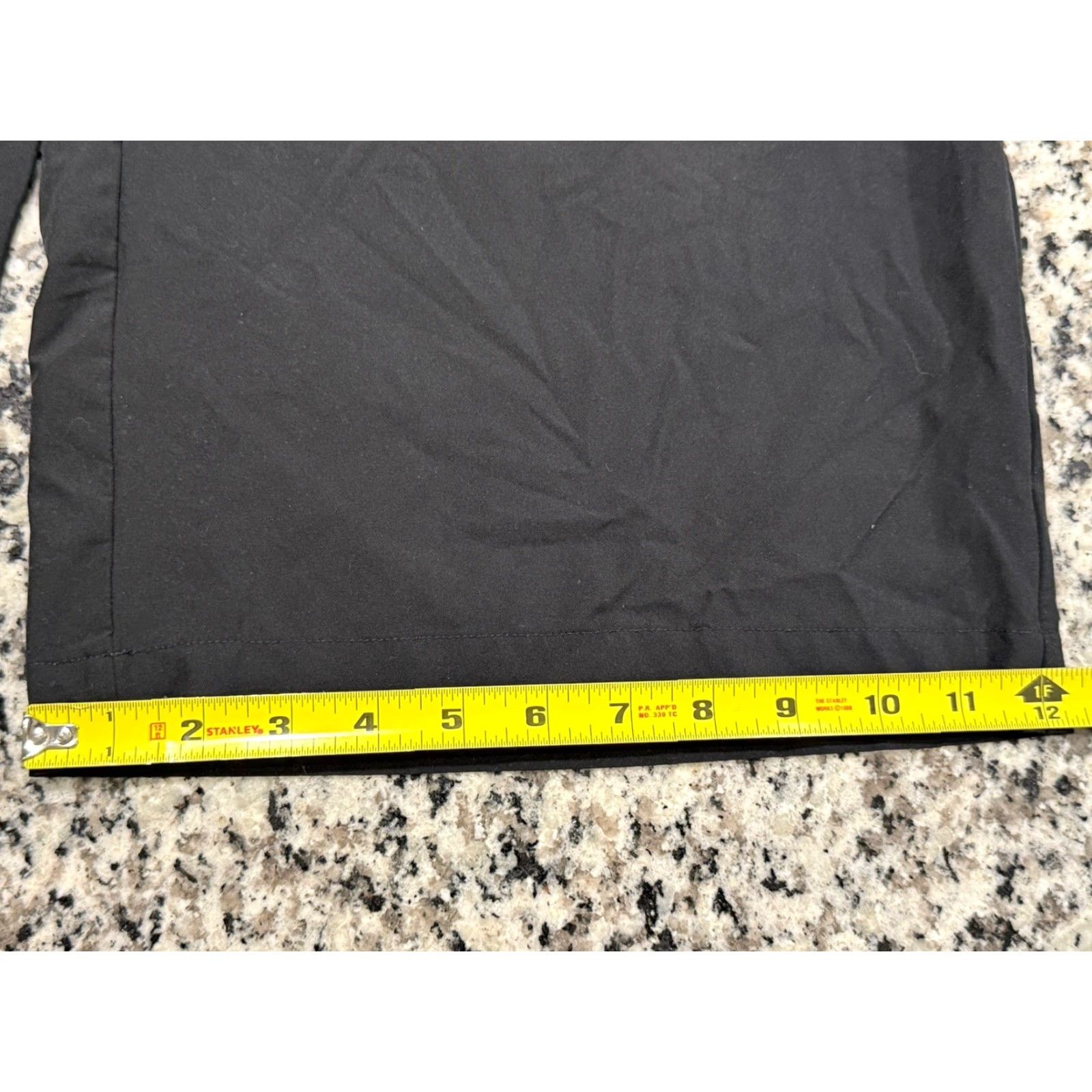 Quince Quince Performance Tech Wide Leg Pants Womens L Black Pull On Pleated Cropped 28 Inseam 23 In stretch Regular Modern City All Seasons Casual Size 36" / US 14 / IT 50 - 2 Thumbnail