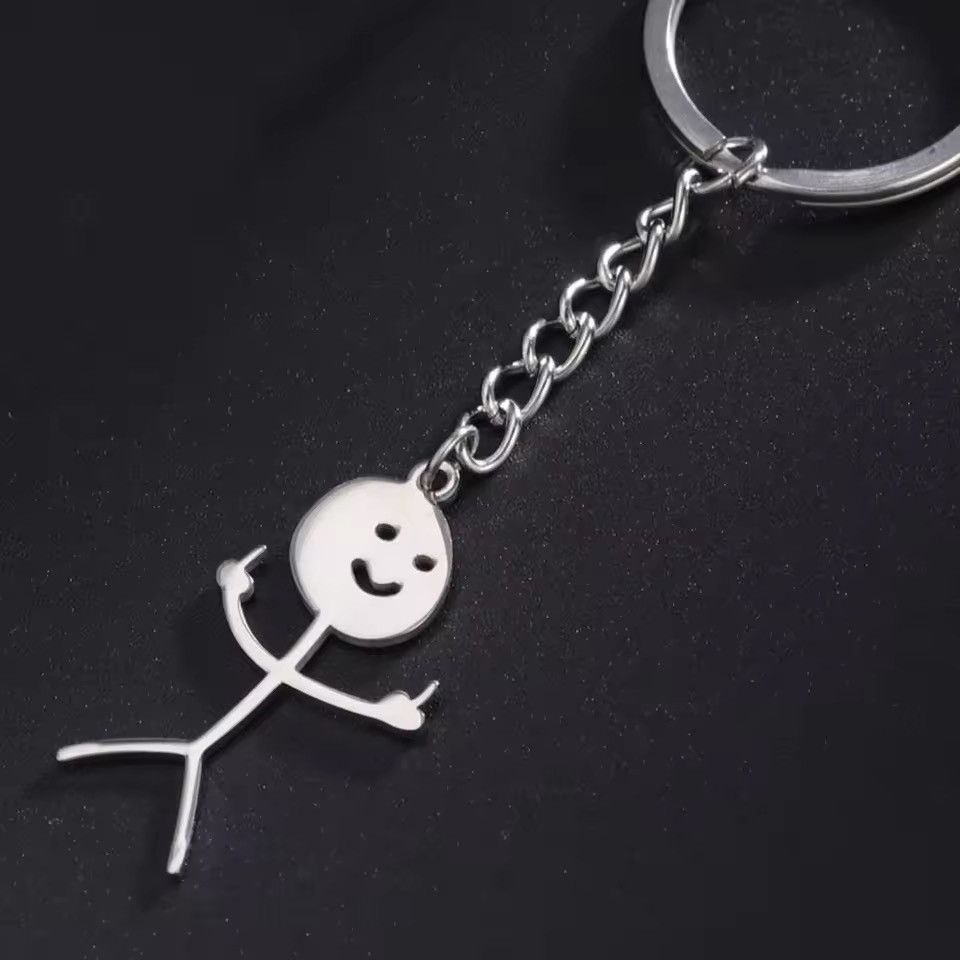 Other Funny Stickman Middle Finger Keychain Size ONE SIZE - 1 Thumbnail