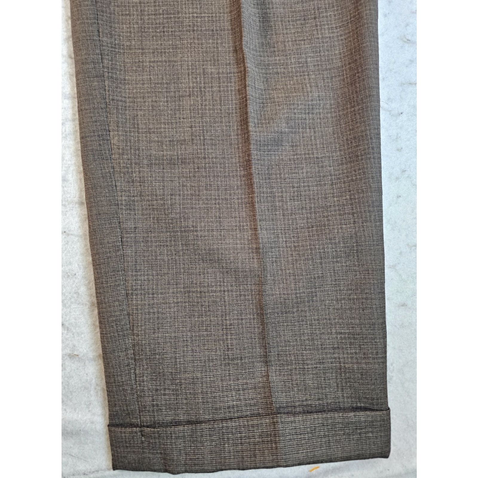 Hart Schaffner Marx Hart Schaffner Marx Signature Houndstooth Brown 2 Piece Suit Mens Size 41 R 34x32 Size 42R - 7 Thumbnail