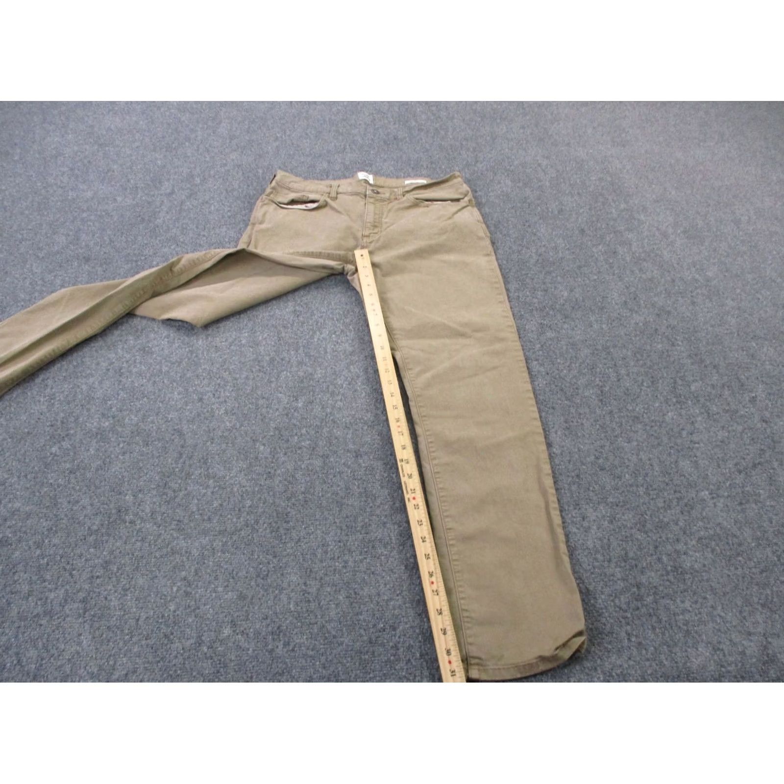 Flint And Tinder Flint and tinder Jeans Mens 34 X 32 Beige Slim Straight Stretch Denim 5-Pocket Design Season: All Size US 33 - 3 Thumbnail
