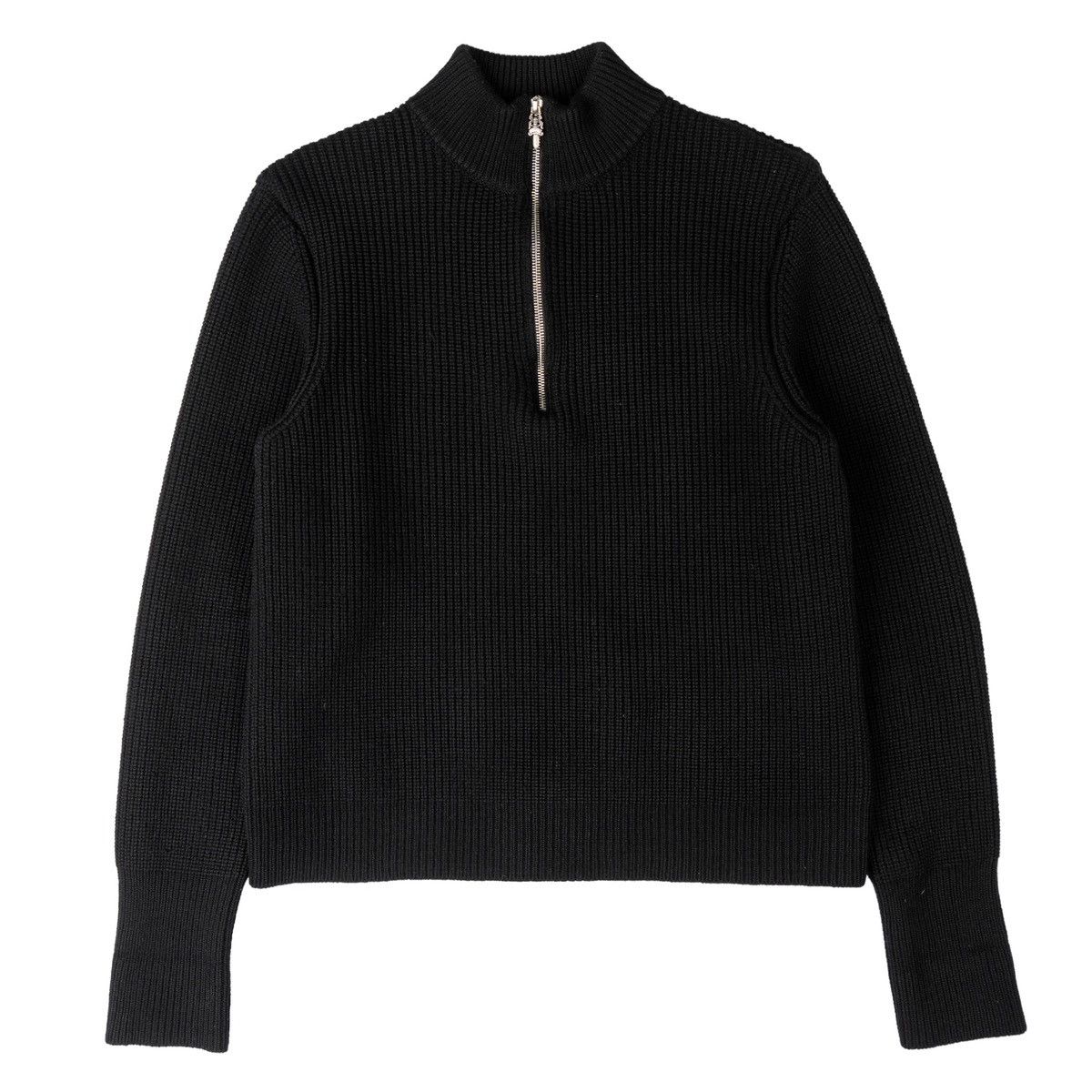 Chrome Hearts Leather Cemetery Cross Patch Quarter Zip Sweatshirt Black Size US S / EU 44-46 / 1 - 2 Thumbnail