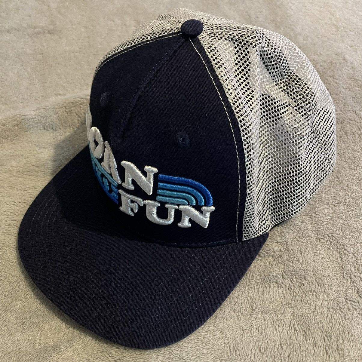 Other Fun-Haver Born To Fun Trucker Hat Navy Blue Snapback Cap Size ONE SIZE - 2 Thumbnail