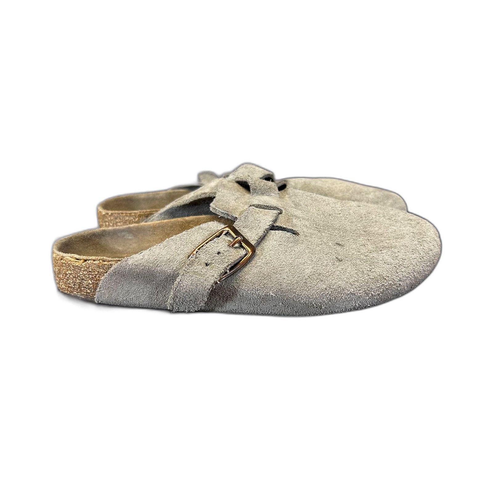 Birkenstock Birkenstock Boston Soft Footbed Suede Taupe Clogs Women's Si Size US 5.5 / EU 38 - 1 Thumbnail