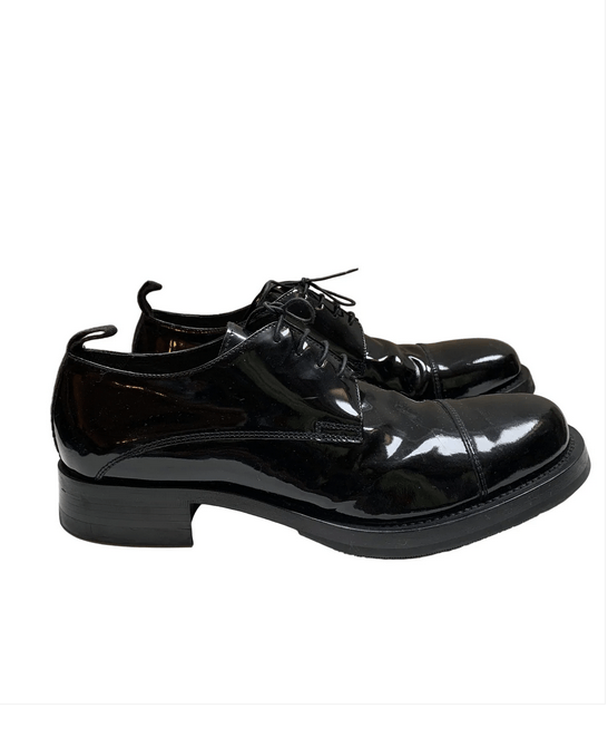 Miu Miu Vintage Miu Miu Men's Black Patent Leather Derby Shoes Size US 10 / EU 43 - 4 Thumbnail
