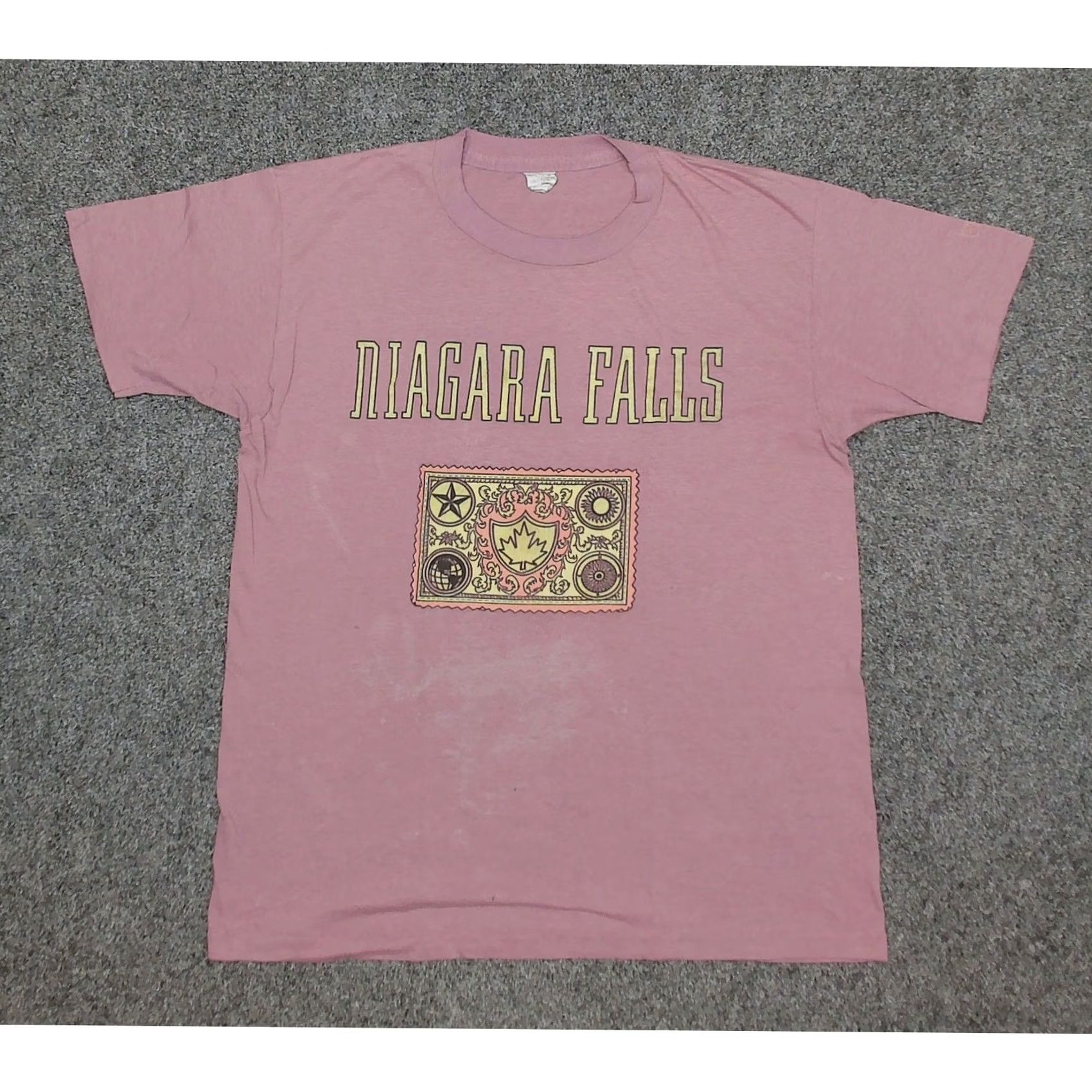 Vintage VINTAGE Niagara Falls Single Stitch Souvenir Tee Mens Large Mauve Pink Tee Size US L / EU 52-54 / 3 - 3 Thumbnail