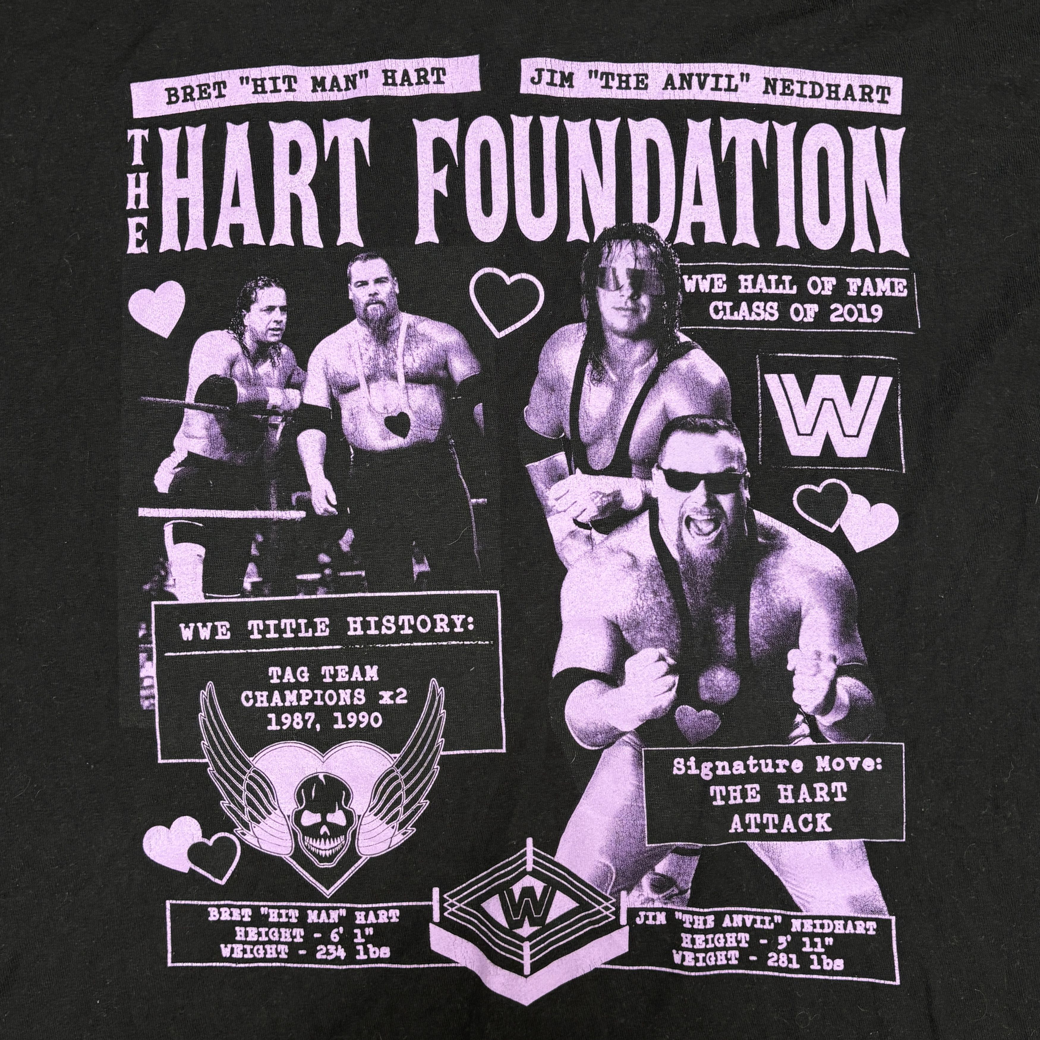 WWE Bret Hart Shirt Jim Neidhart Wrestling WWE WWF Sports Tee Size US L / EU 52-54 / 3 - 4 Thumbnail