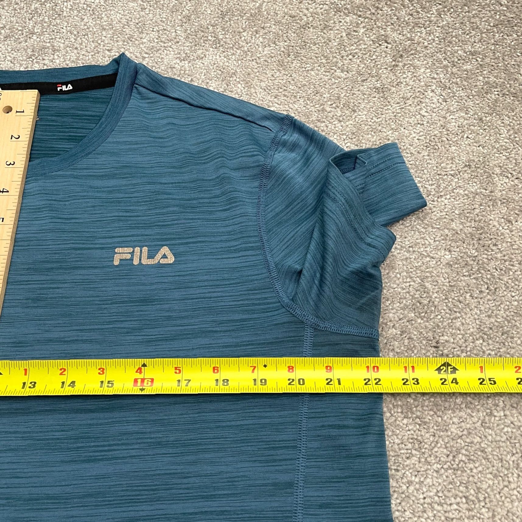 Fila FILA Active T-Shirt Mens Large Heather Blue Crew Neck Short Sleeve Athletic Tee Size US L / EU 52-54 / 3 - 6 Thumbnail