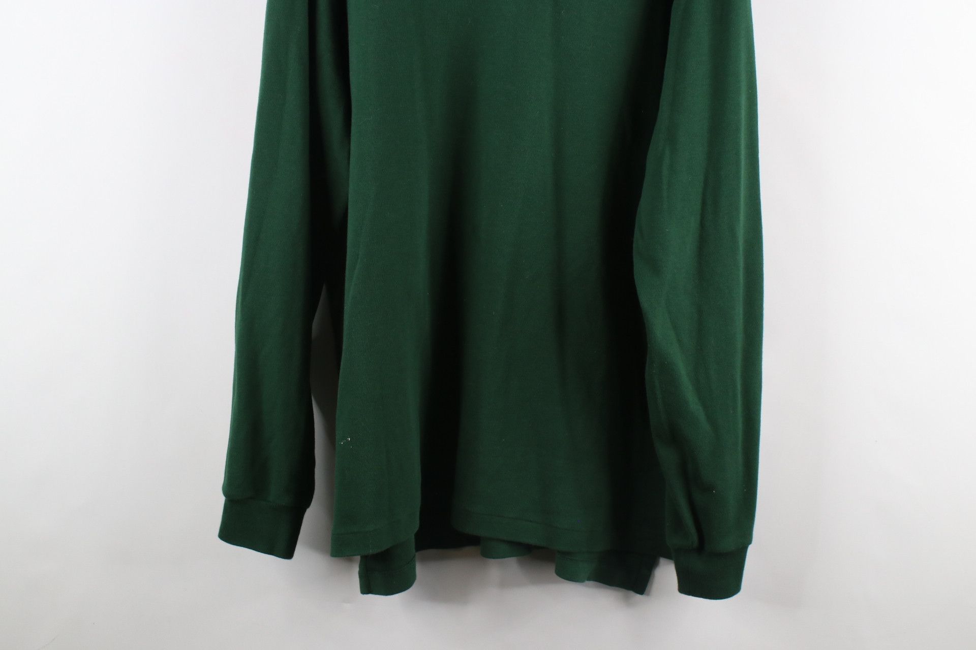 Ralph Lauren × Vintage Vintage 90s Ralph Lauren Long Sleeve Polo Shirt Hunter Green Size US XL / EU 56 / 4 - 3 Thumbnail