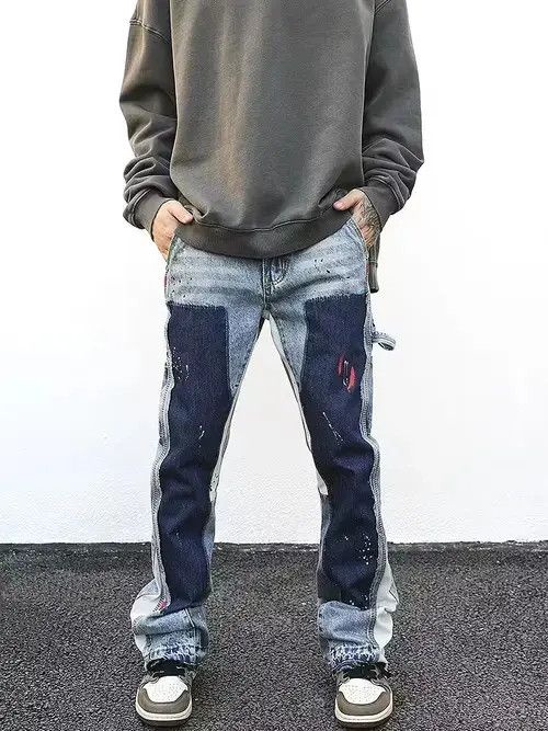 Splattered Paint Flare Jeans
