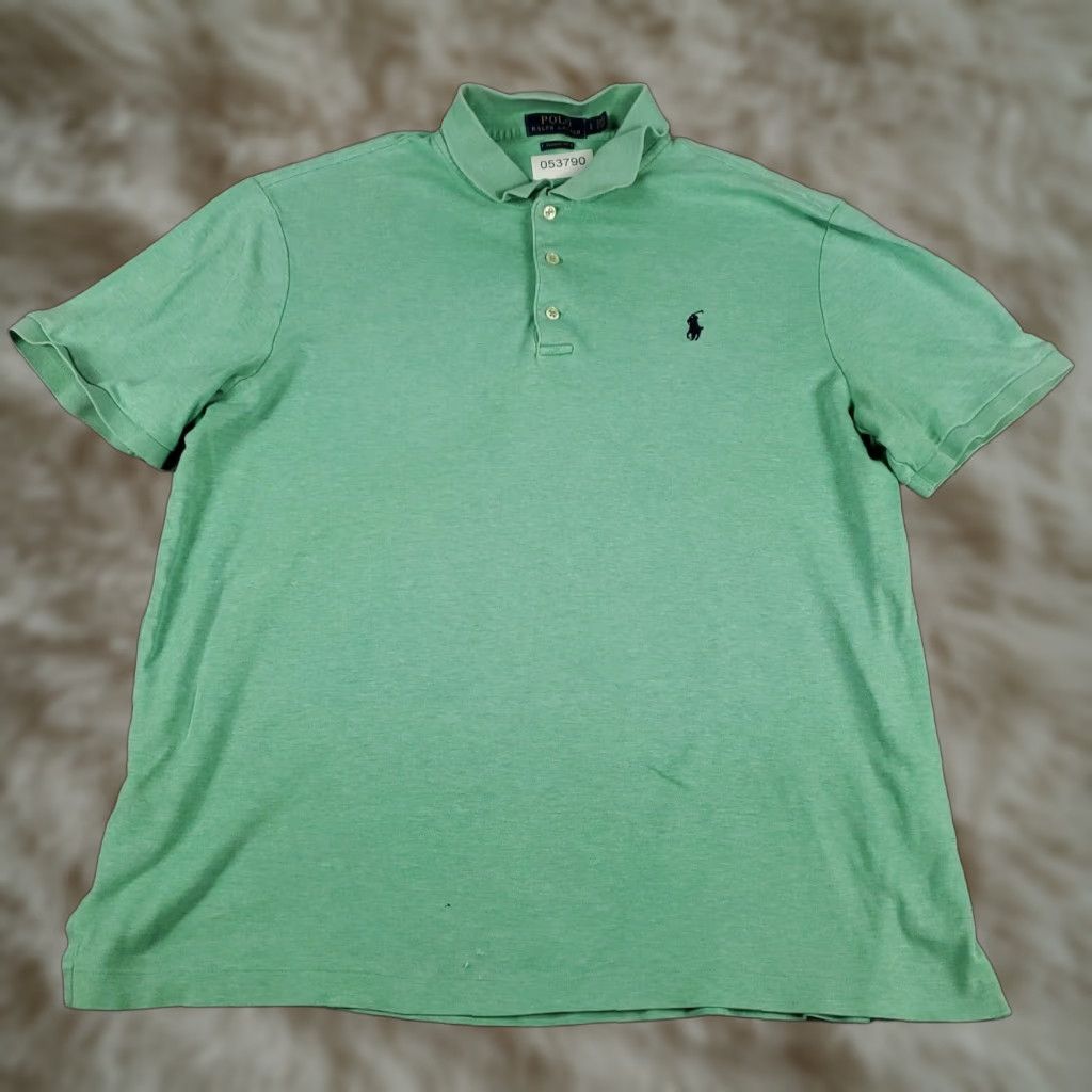 Ralph Lauren Ralph Lauren Polo Shirt Mens Large Green Casual Short Sleeve Cotton Classic Preppy Size US L / EU 52-54 / 3 - 1 Thumbnail