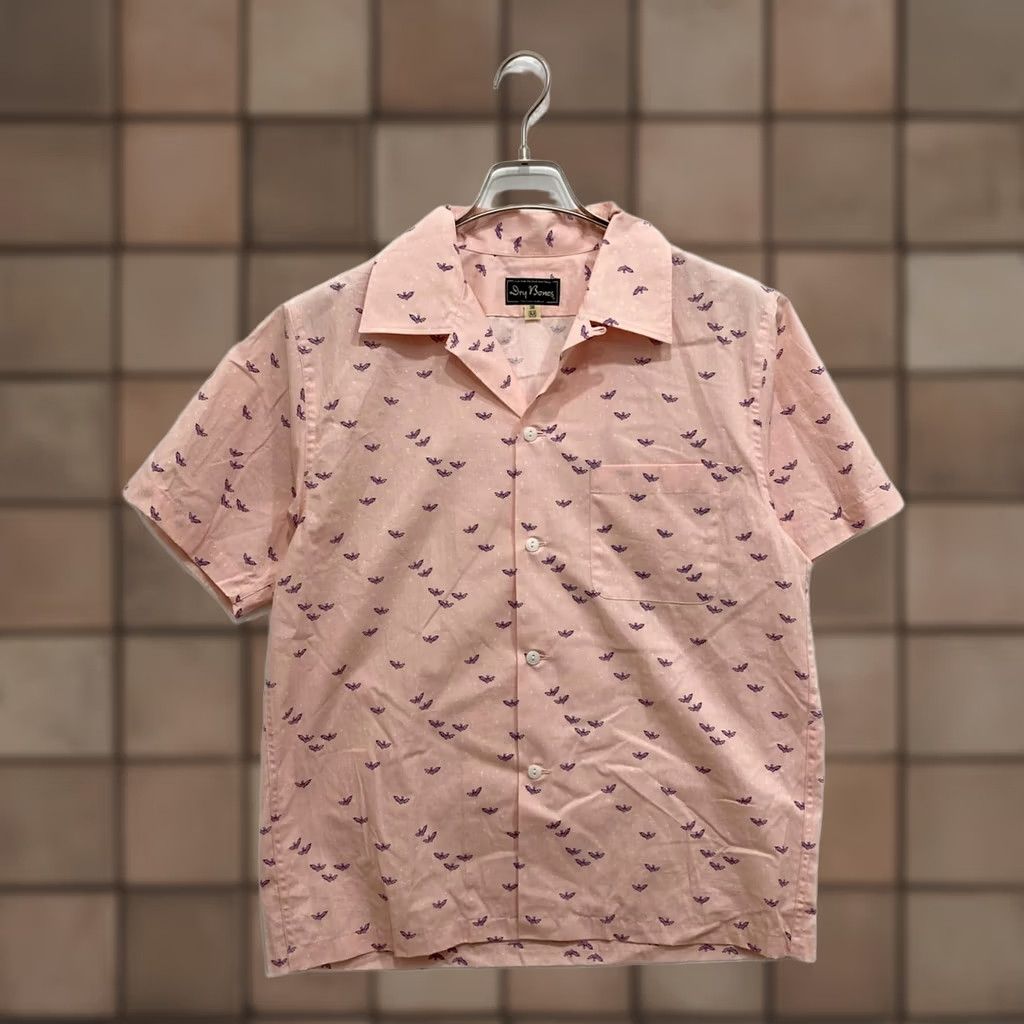 Dry Bones Dry Bones S/S Print Open Shirt FLYING BAT Pink Men M Size US M / EU 48-50 / 2 - 1 Thumbnail