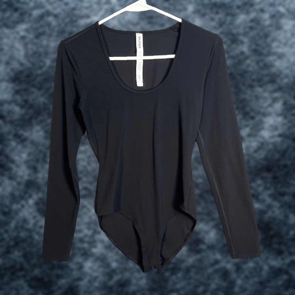 Splits59 Splits59 Bodysuit Women's Small Black Long-Sleeve Scoop-Neck Nylon Spandex Shirt? Size S / US 4 / IT 40 - 1 Thumbnail