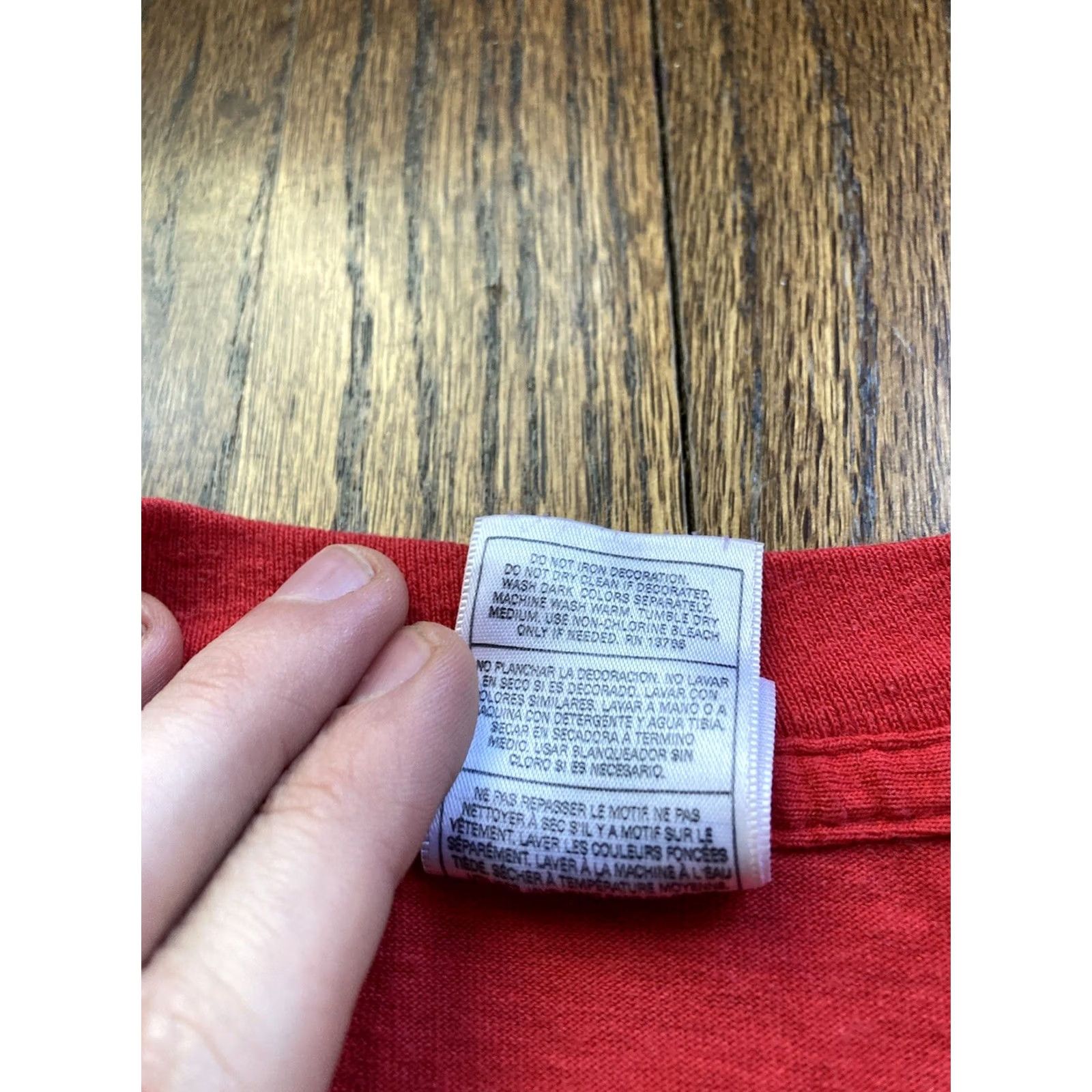 Fruit Of The Loom VINTAGE 90s Firefighter T Shirt Mens XL Red Fruit of the Loom Crew Neck Short Sleeve 80s 90s Girls Mens Size US XL / EU 56 / 4 - 6 Thumbnail