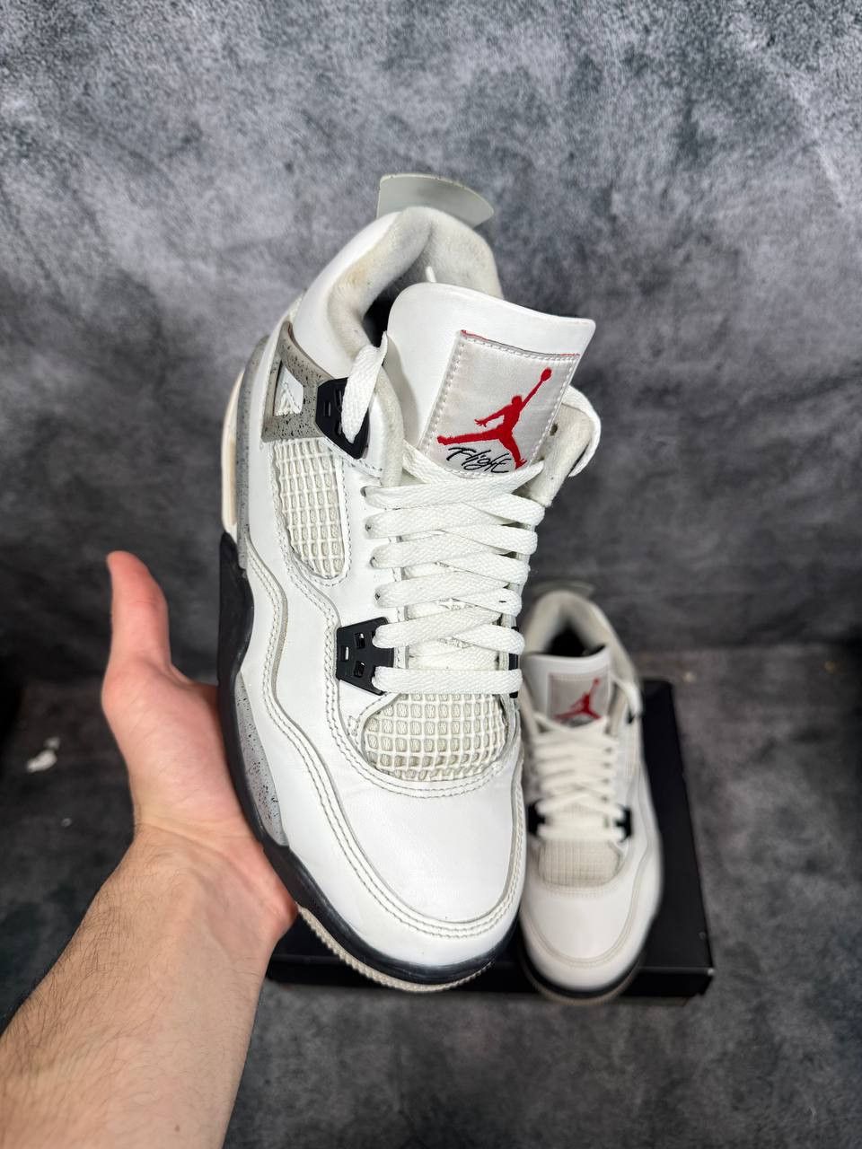 Jordan Brand Size 7 | Jordan 4 White Cement With Box | Pre-Owned Size US 7 / EU 40 - 1 Thumbnail