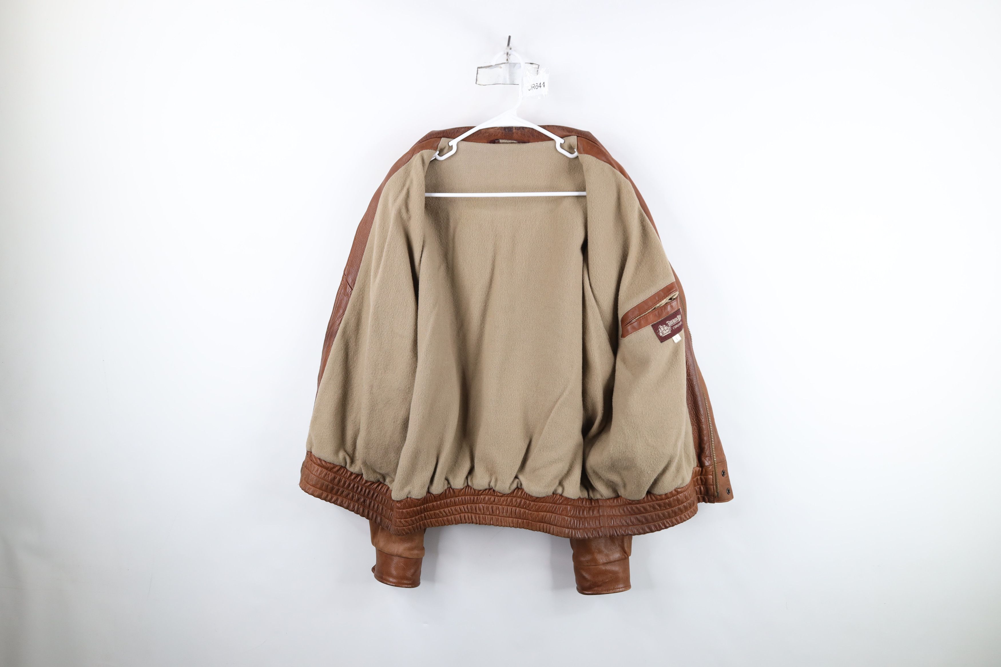 Vintage Vintage 70s Streetwear Wool Lined Leather Bomber Jacket USA Size US L / EU 52-54 / 3 - 10 Thumbnail