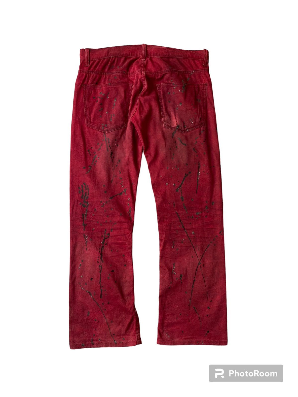 If Six Was Nine Flared K.U.I Japan Splatter Design Pant Size US 32 / EU 48 - 2 Thumbnail