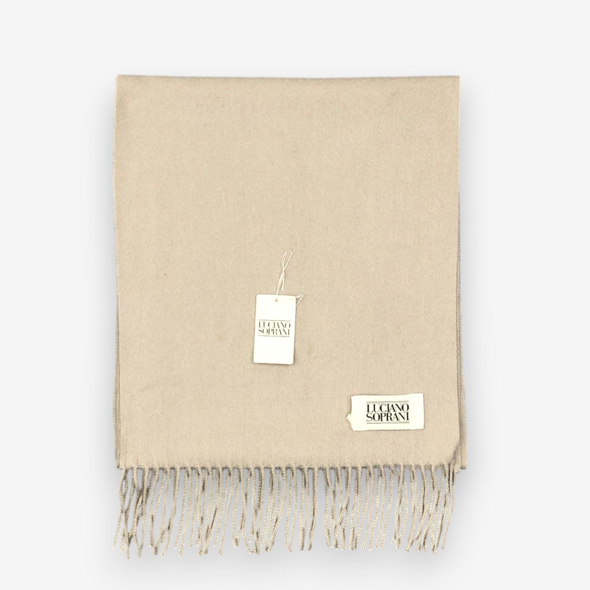 Japanese Brand Vintage Luciano Soprani Scarf Muffler Wool Cashmere Scarves Size ONE SIZE - 2 Thumbnail
