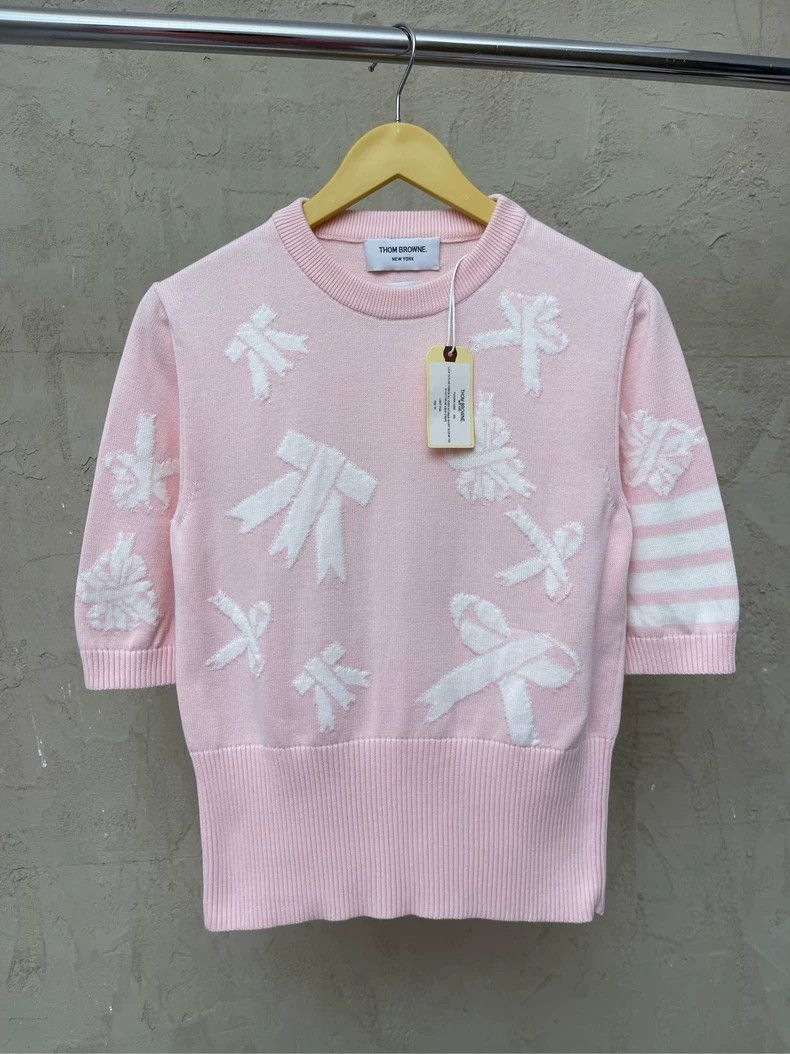 Thom Browne Thom browne Cherry blossom pink brow tie four stripes knitt Size M / US 6-8 / IT 42-44 - 1 Thumbnail