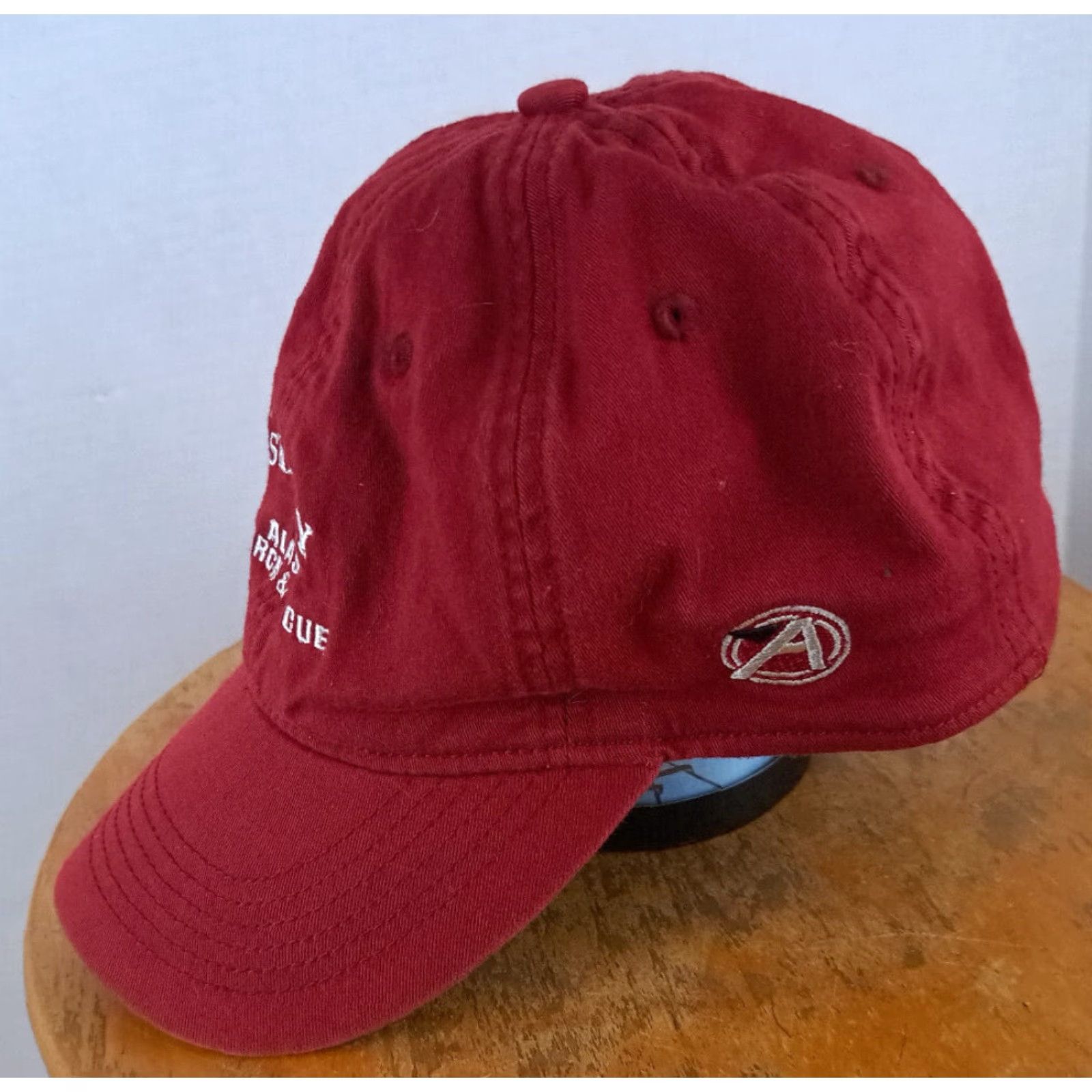 Psycho Bunny Psycho Bunny Hat Baseball Cap Red Adjustable Unisex Adults Sm-Med Fitted Embroidered Bunny Skagway Alaska Rescue Ahead Size ONE SIZE - 3 Thumbnail