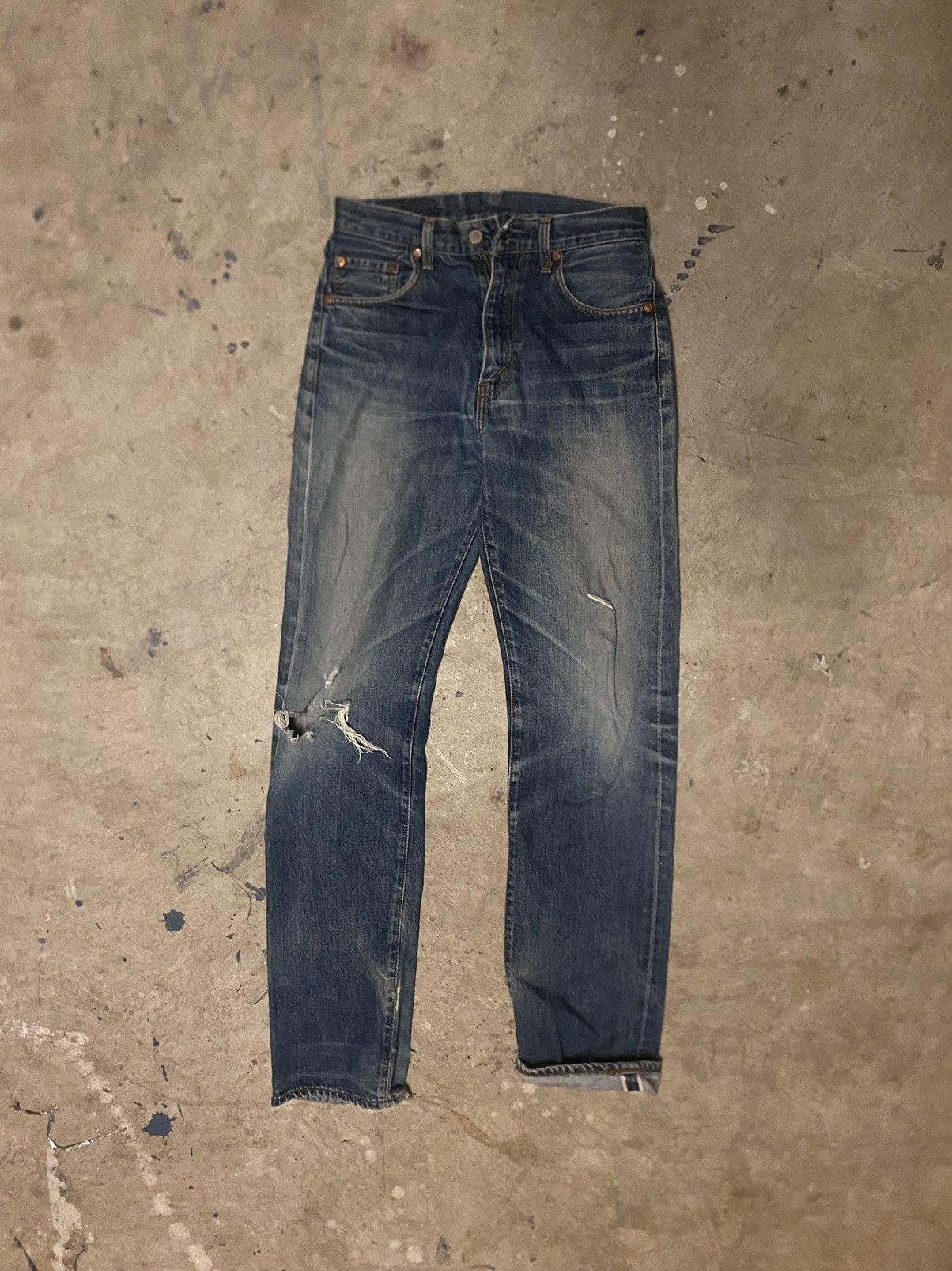 Vintage Levis Big E 502 Redline Selvedge Jeans | Grailed