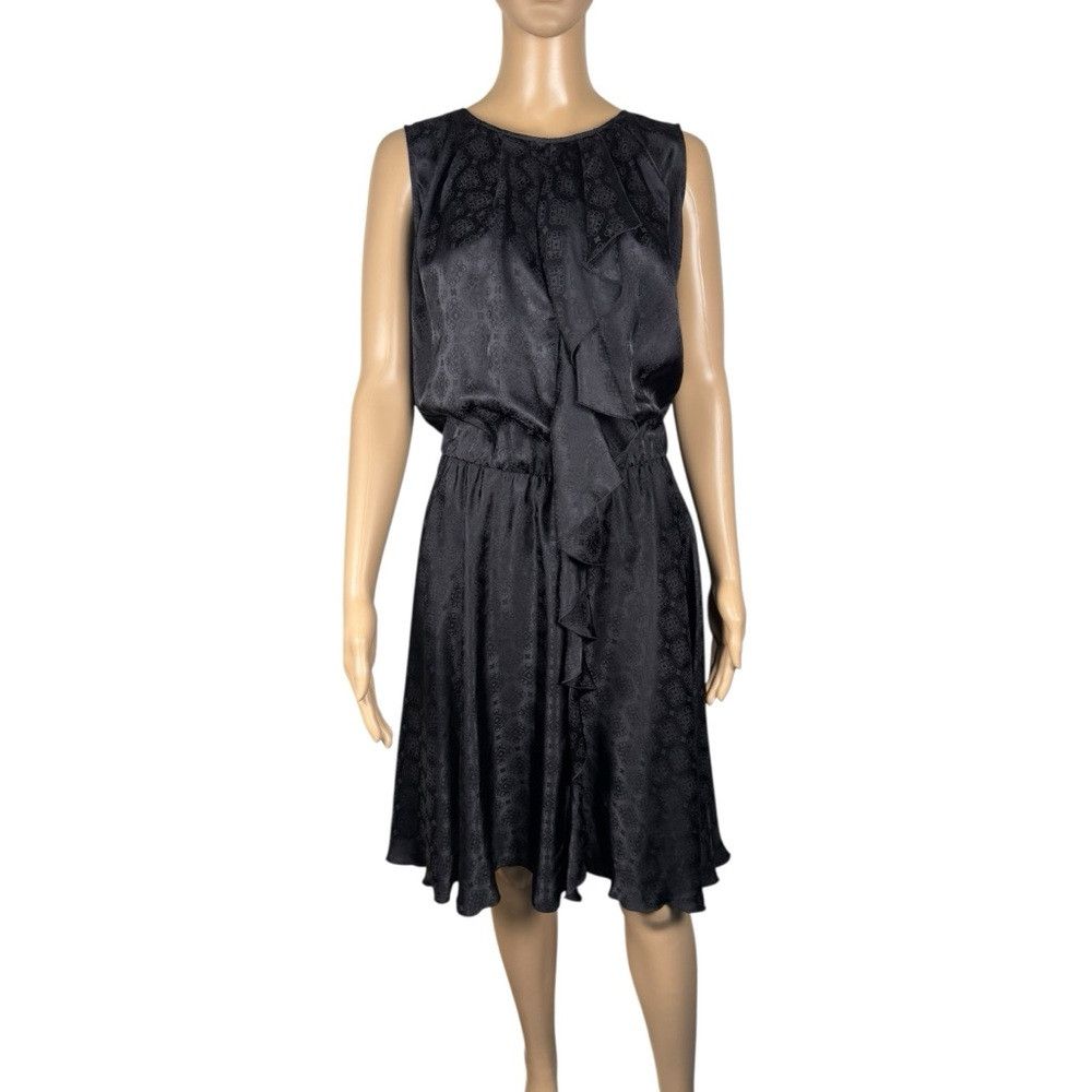 Iceberg NWT New ICE Iceberg Black Sleeveless Satin Midi Dress Made Size S / US 4 / IT 40 - 1 Thumbnail