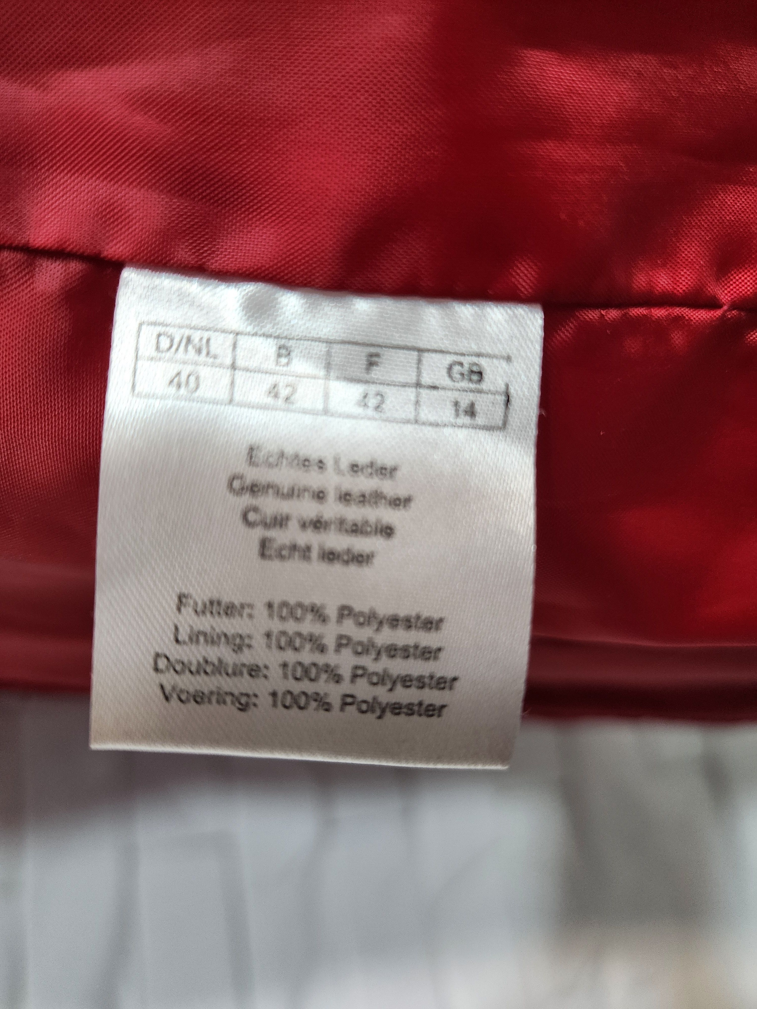 Designer Long Red Leather Jacket: Size XL / US 12-14 / IT 48-50 - 9 Thumbnail