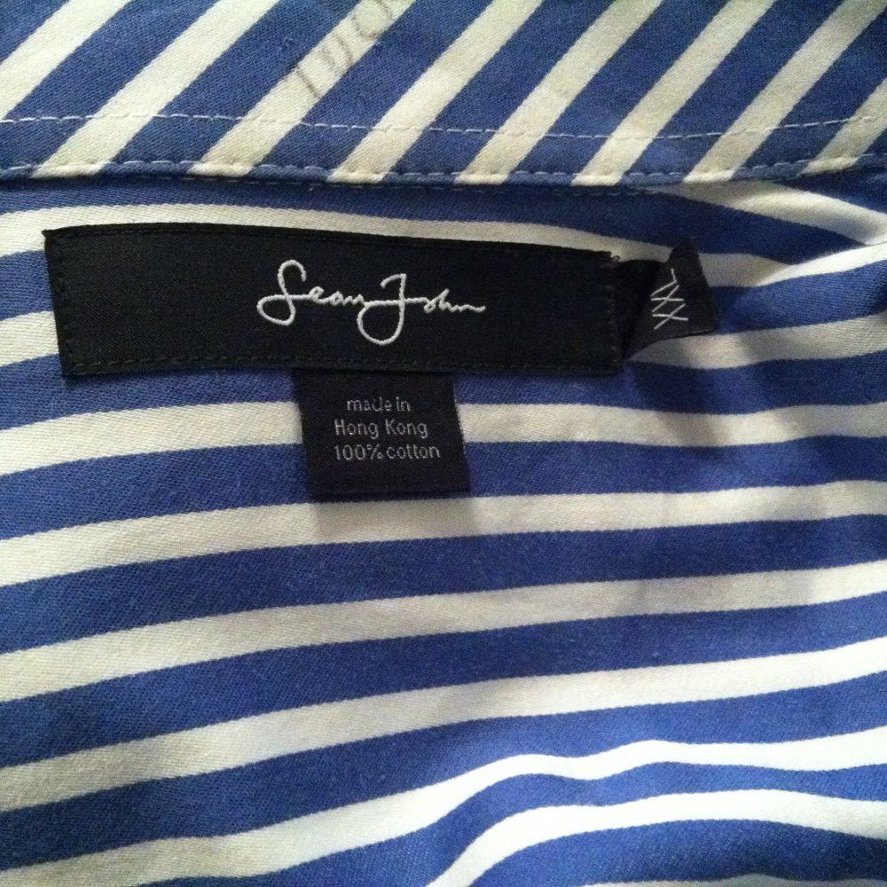 Sean John SEAN JOHN MEN'S BLUE 100%COTTON CASUAL SHIRT SIZE: XXL Size US XXL / EU 58 / 5 - 6 Thumbnail