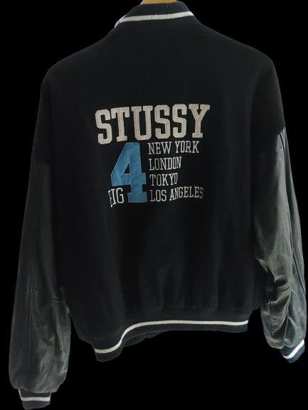 Stussy Stussy Vintage Big 4 Varsity Jacket Size US L / EU 52-54 / 3 - 1 Thumbnail