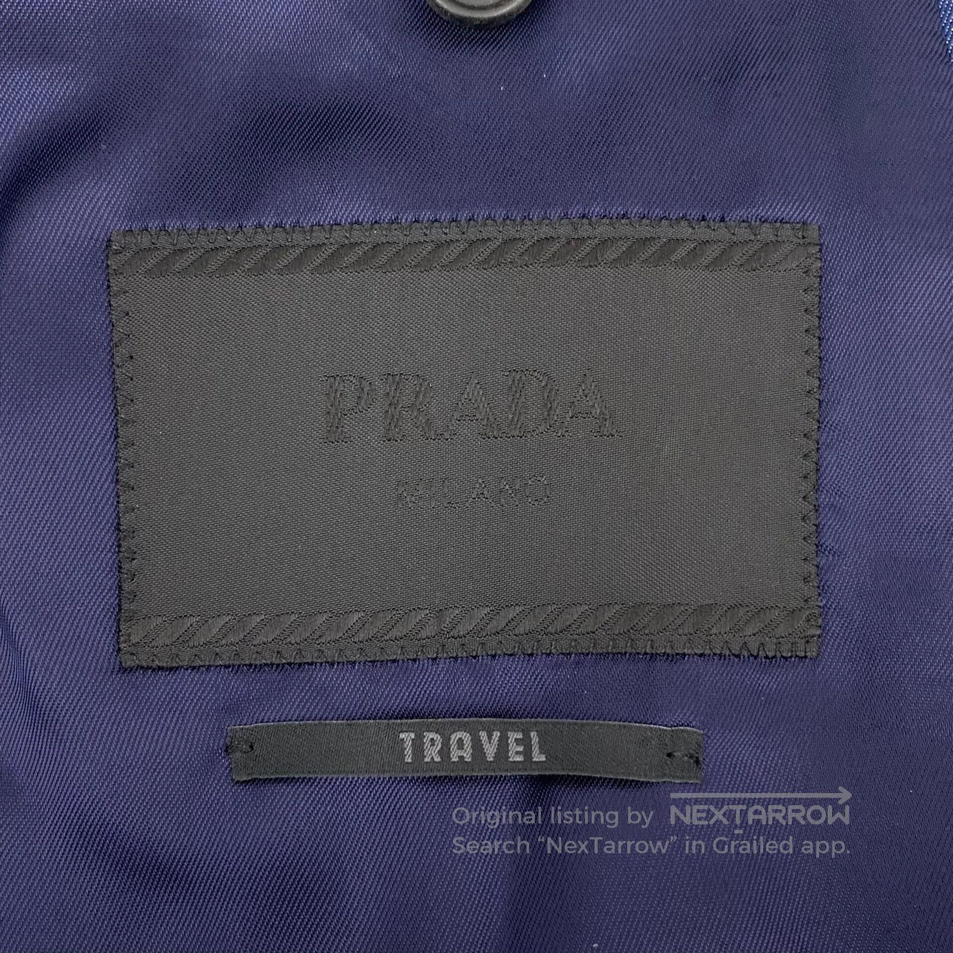 Prada Prada Navy Wool Lapel Single-Breasted Suit. Size US L / EU 52-54 / 3 - 6 Thumbnail
