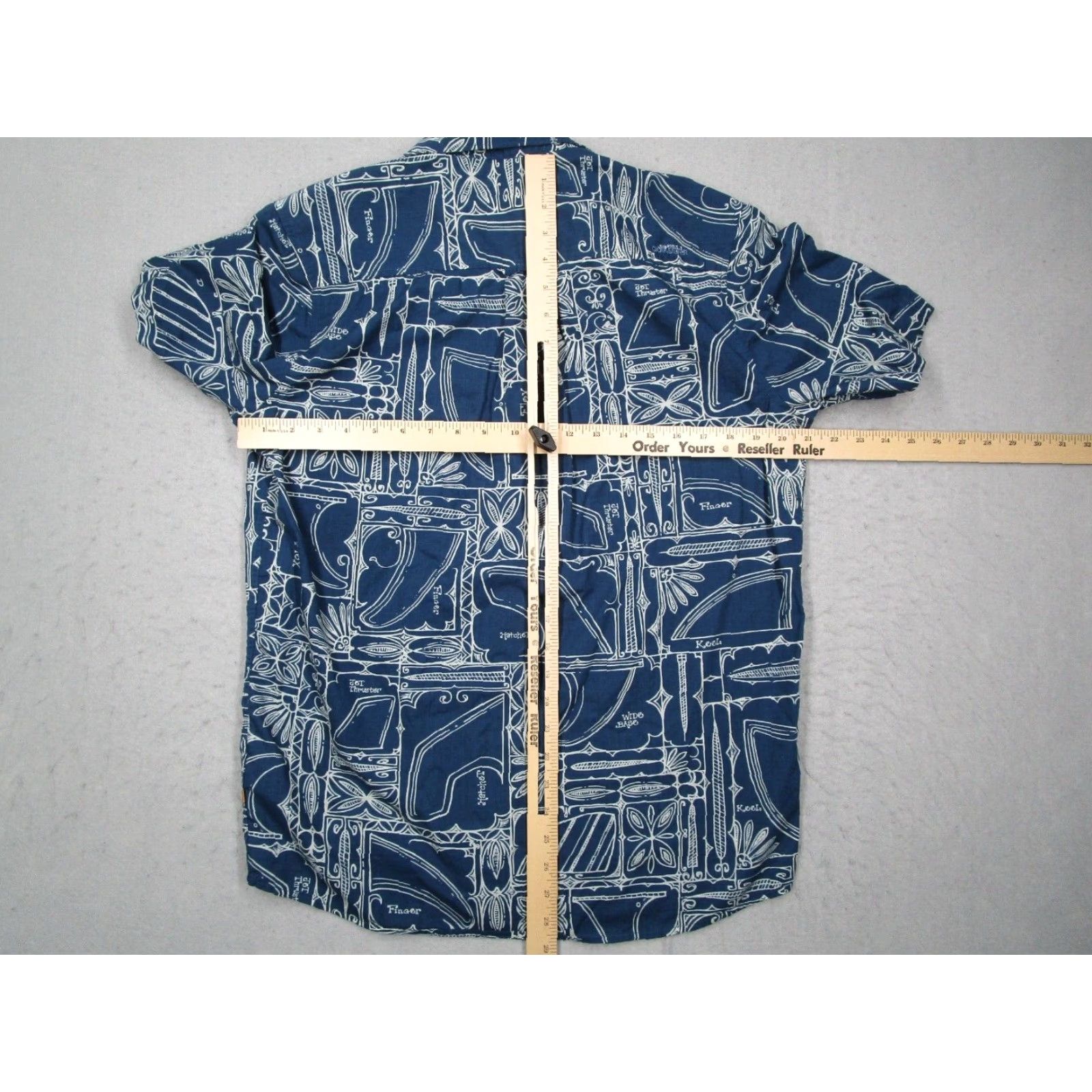 Quiksilver Quiksilver Waterman Blue Short Sleeve Button Up Shirt Medium Tailored Fit Hawaiian Nautical Mens Size US M / EU 48-50 / 2 - 6 Thumbnail