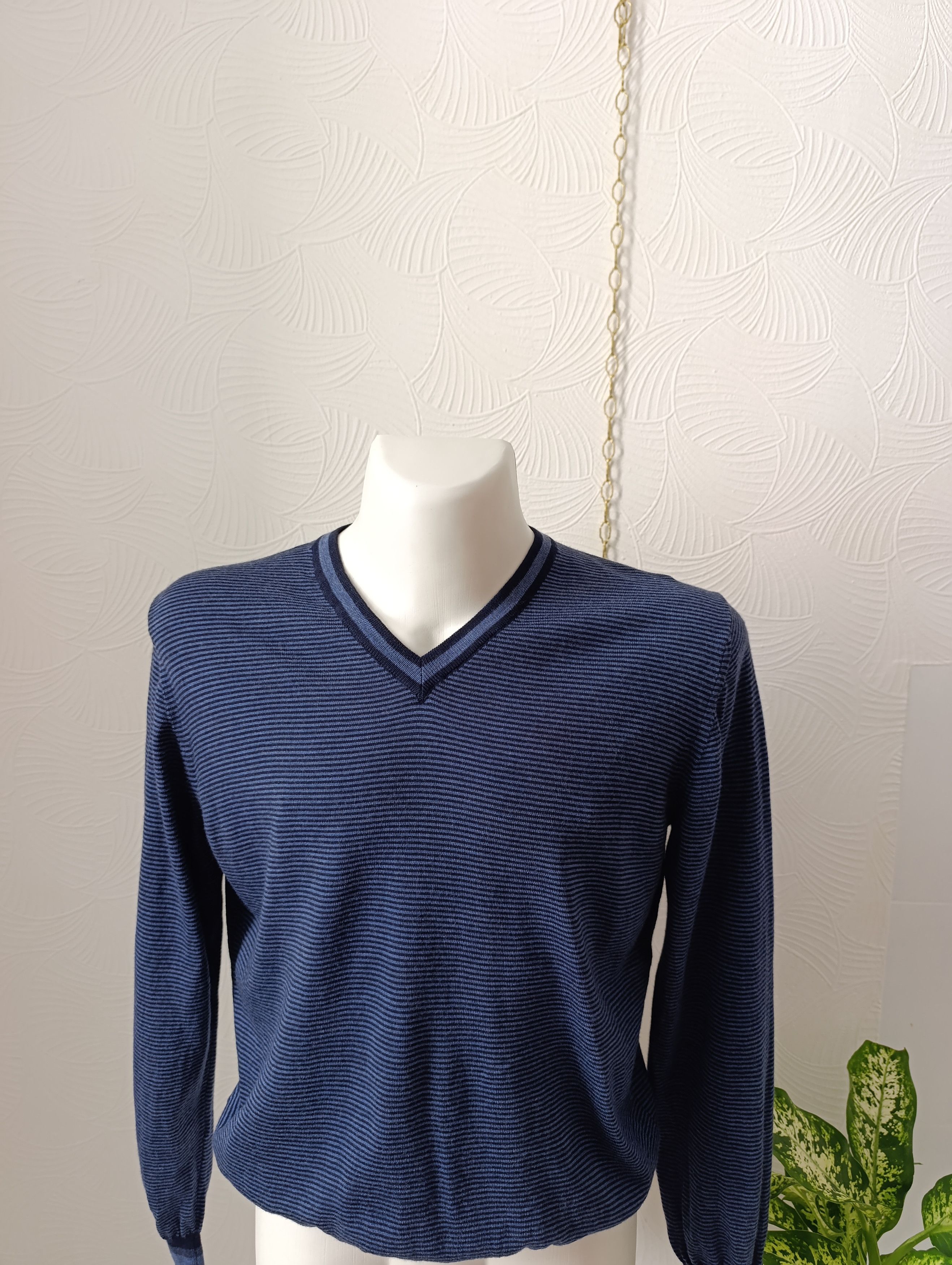 Canali CANALI MENS MERINO WOOL SWEATER SIZE 54 Size US L / EU 52-54 / 3 - 14 Thumbnail