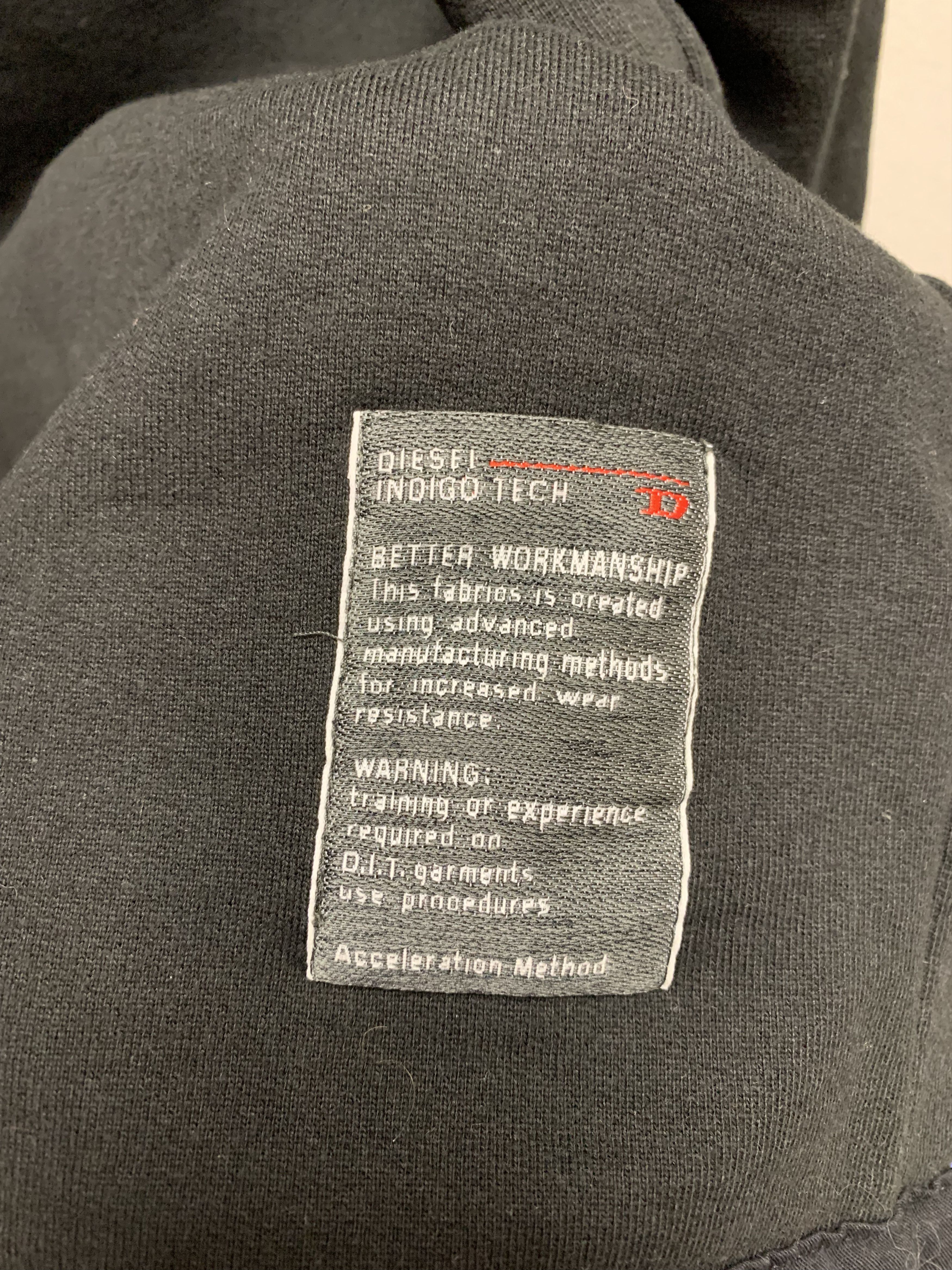 Diesel Diesel vintage black sweatshirt with pocket in hand L sz Size US L / EU 52-54 / 3 - 5 Thumbnail