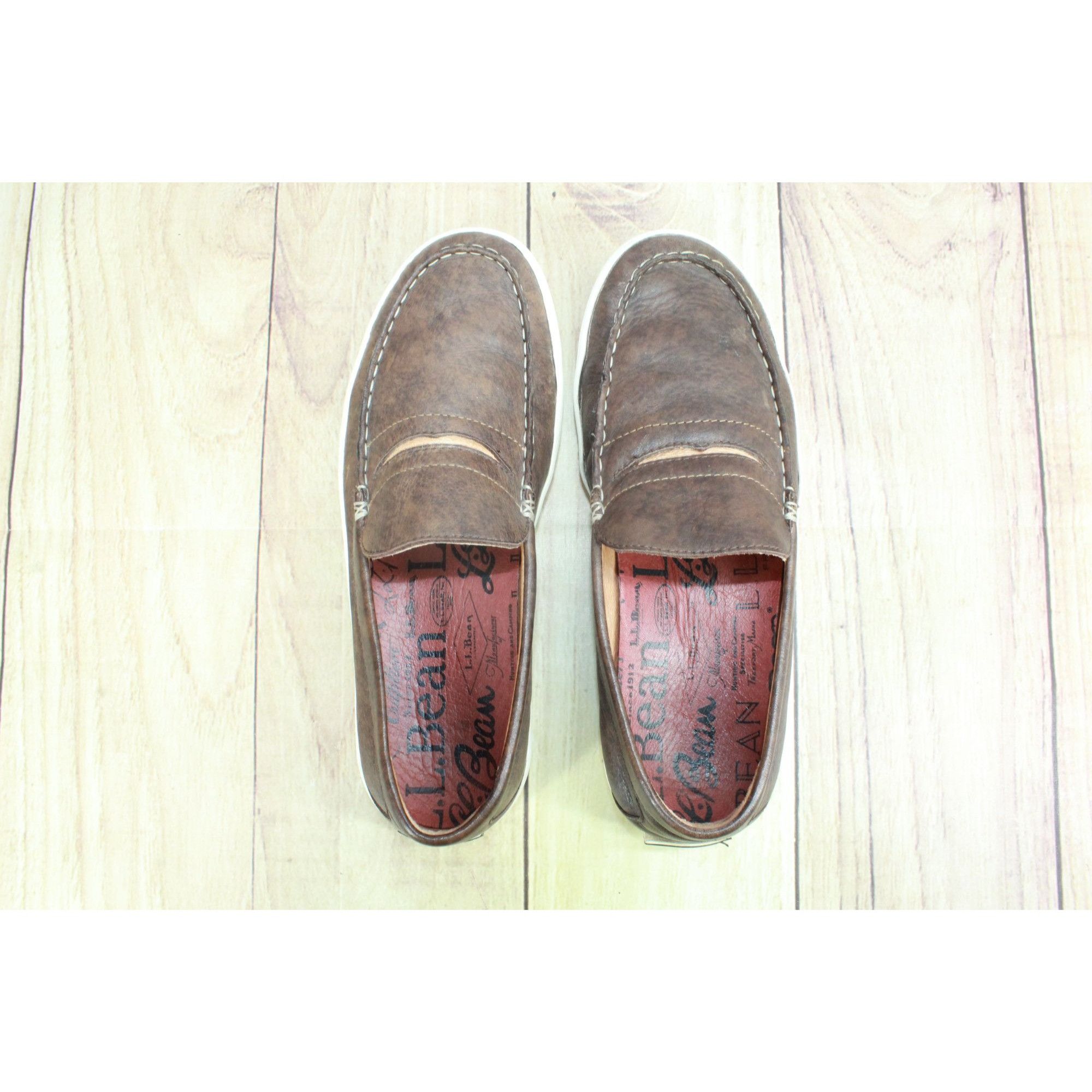 L.L. Bean LL Bean Men's Mountainville Shoes Penny Slip On Leather Brow Size US 8.5 / EU 41-42 - 6 Thumbnail