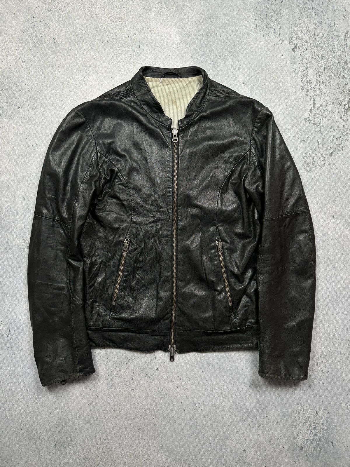 Diesel Diesel Biker Leather Jacket Avant Garde Grunge Punk
