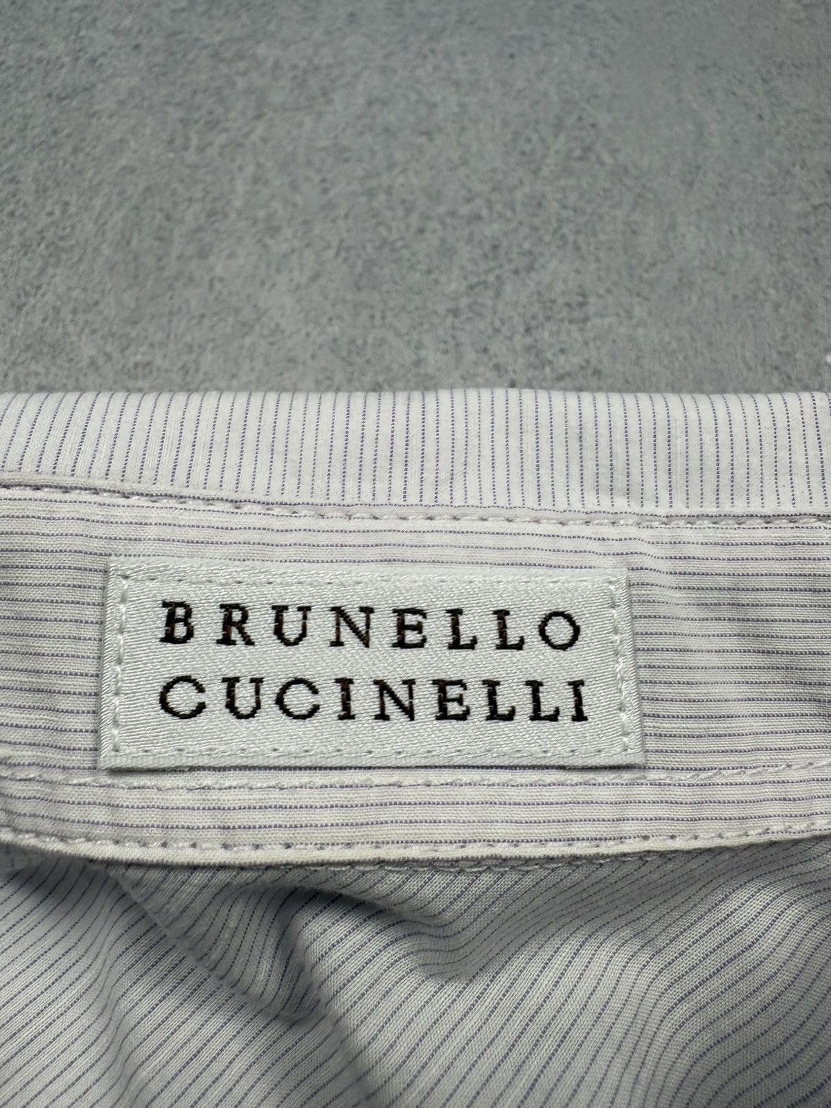 Brunello Cucinelli Brunello Cucinelli Monili Collar Button Short Sleeve Shirt S Size S / US 4 / IT 40 - 16 Thumbnail