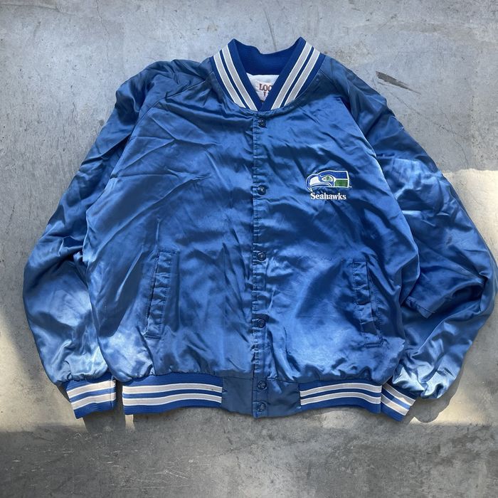 Vintage 1990's Seattle Seahawks Satin Starter Jacket Sz. L