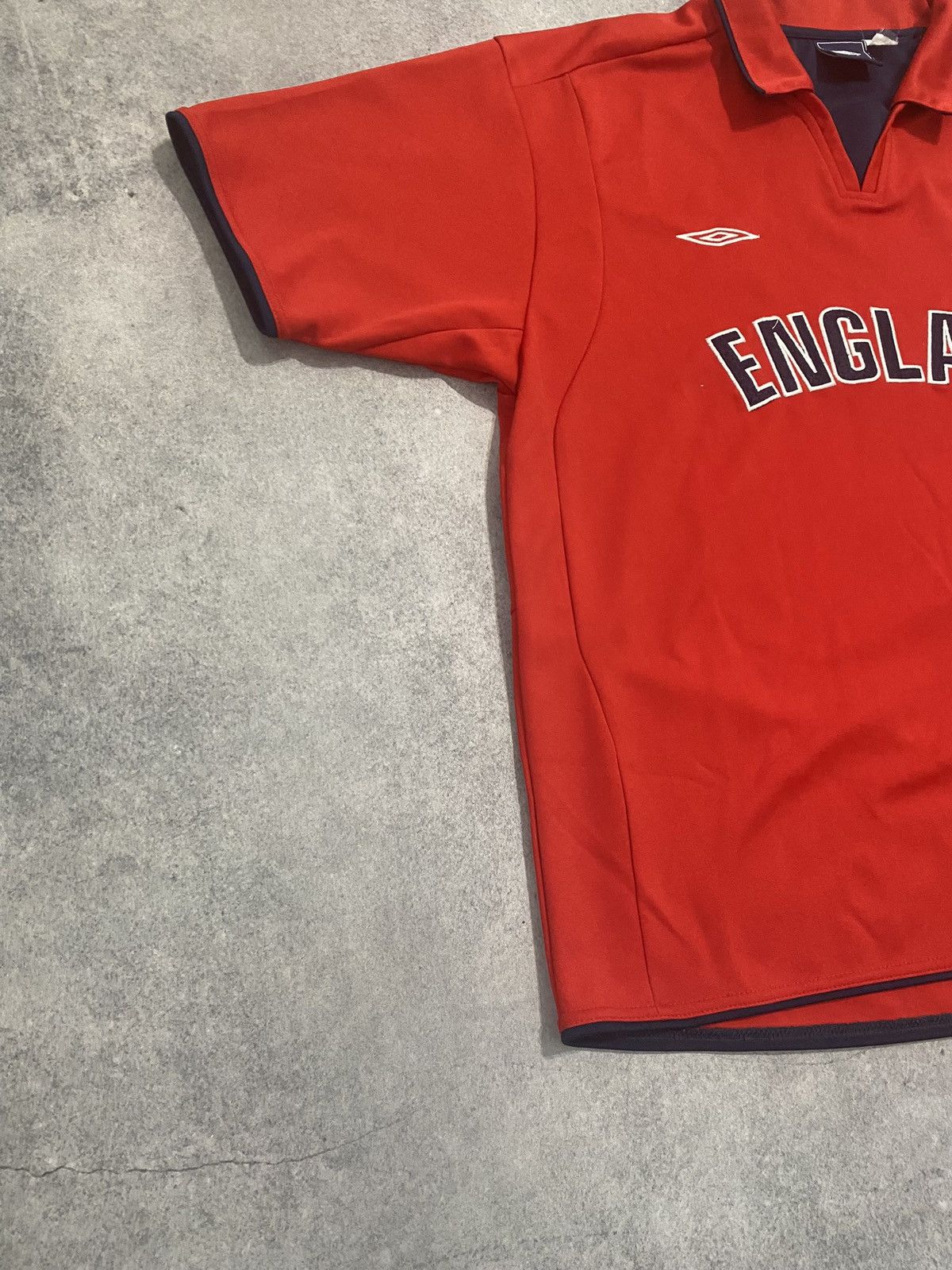 Umbro × Vintage Vintage 00s Umbro England Polo Jersey Big Logo Size US M / EU 48-50 / 2 - 2 Thumbnail