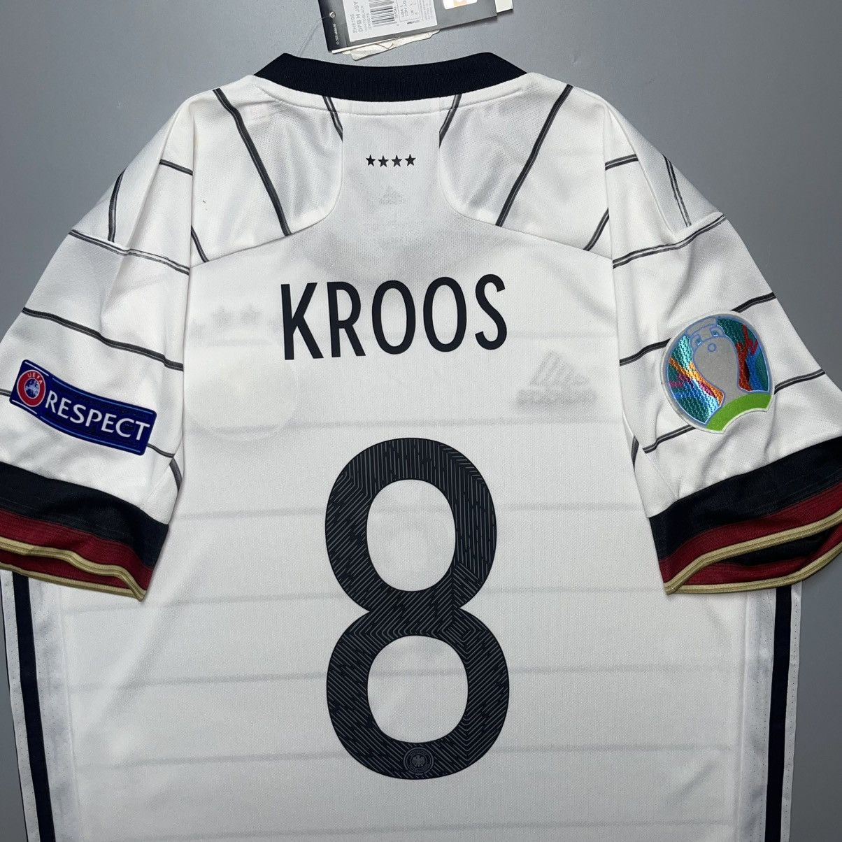 Adidas GERMANY ADIDAS 2020 EURO FOOTBALL HOME JERSEY #8 KROOS Size US L / EU 52-54 / 3 - 10 Thumbnail