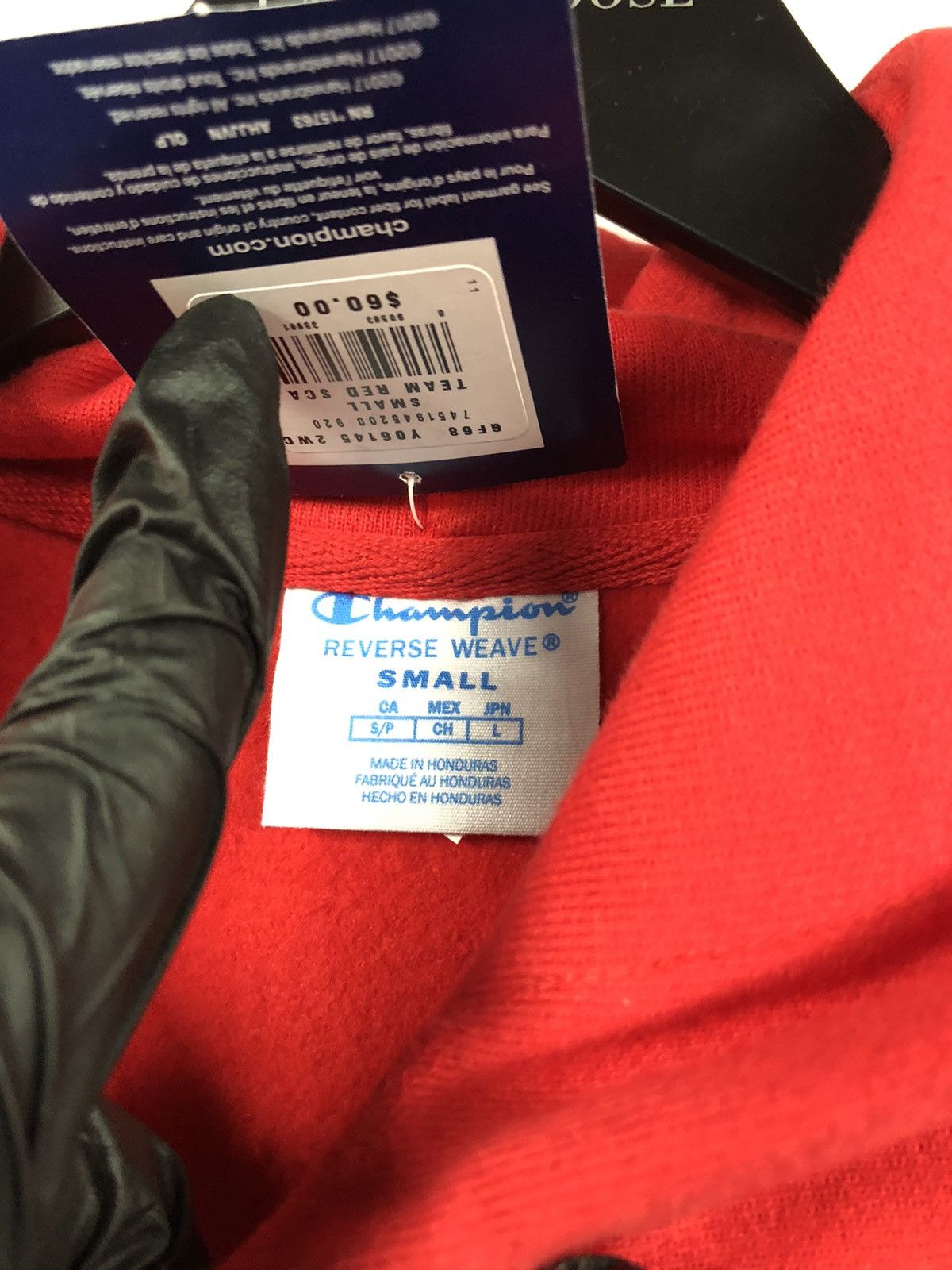 Champion Champion Reverse Weave Tiny Logo Red Hoodie Small Size US S / EU 44-46 / 1 - 3 Thumbnail