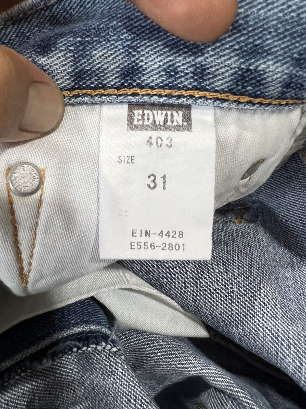 Edwin 🔥Vintage Edwin 403 Distressed Denim Size US 32 / EU 48 - 15 Thumbnail