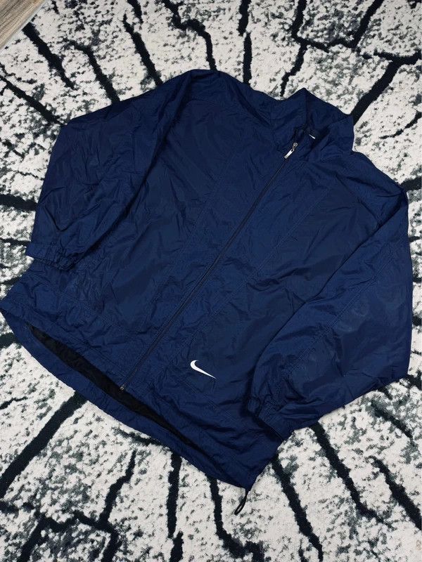 Nike Vintage Nike 90s Lightweight Jacket Navy Blue Swoosh XL Size US XL / EU 56 / 4 - 2 Thumbnail