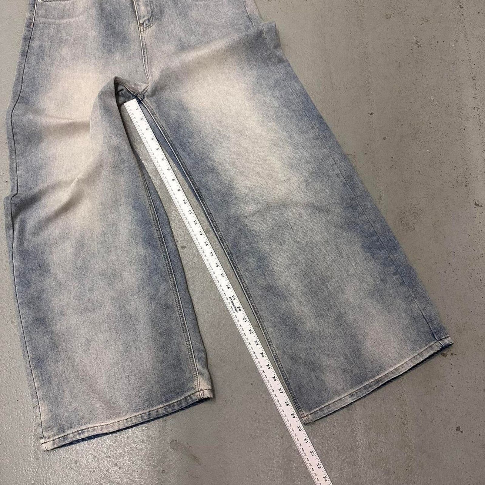 Other BLEACH WASH WIDE LEG BAGGY DENIM WAIST 34 MODELED Size US 34 / EU 50 - 6 Thumbnail