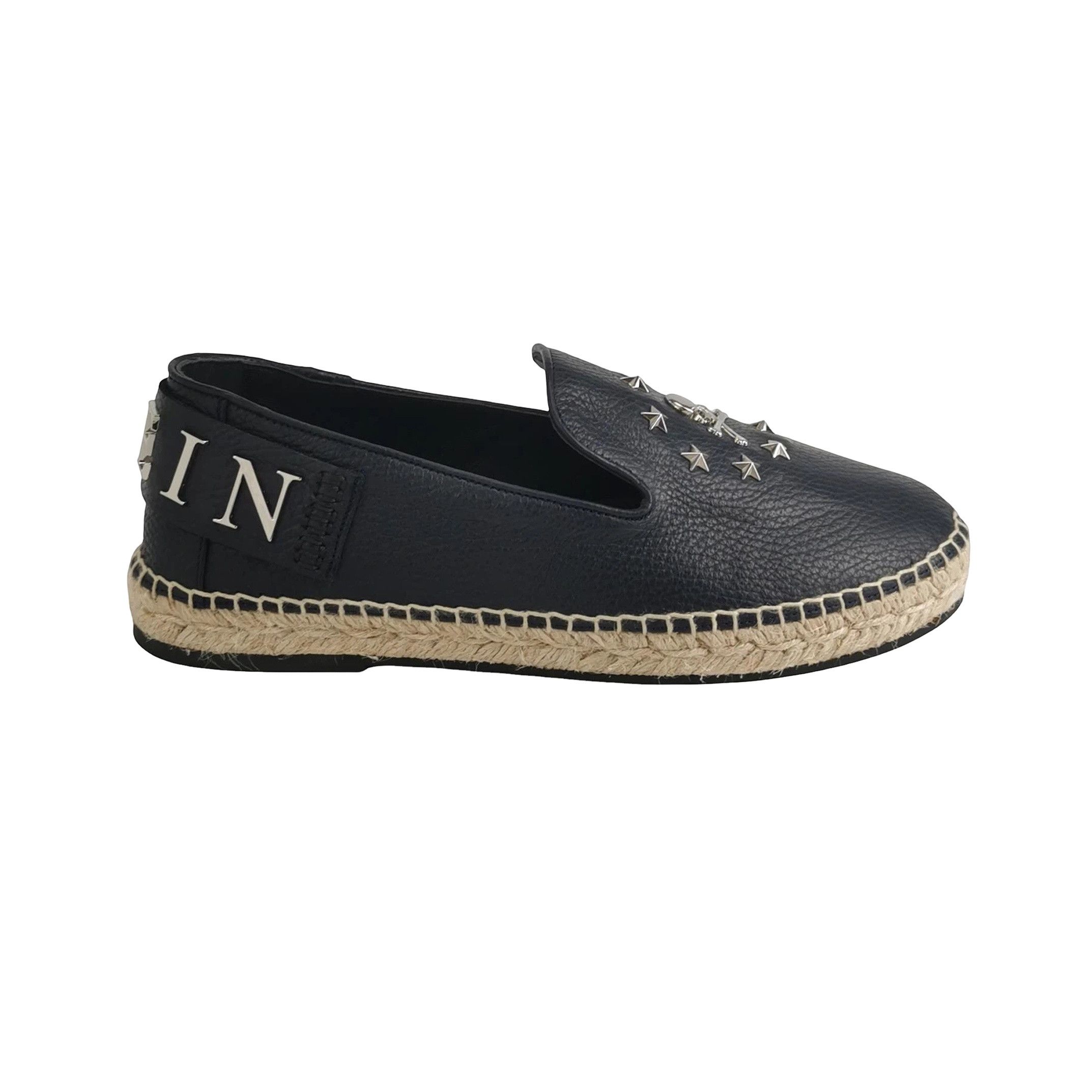 Philipp Plein Philipp Plein Studded Skull Leather Espadrilles 40 Size US 7 / EU 40 - 1 Thumbnail