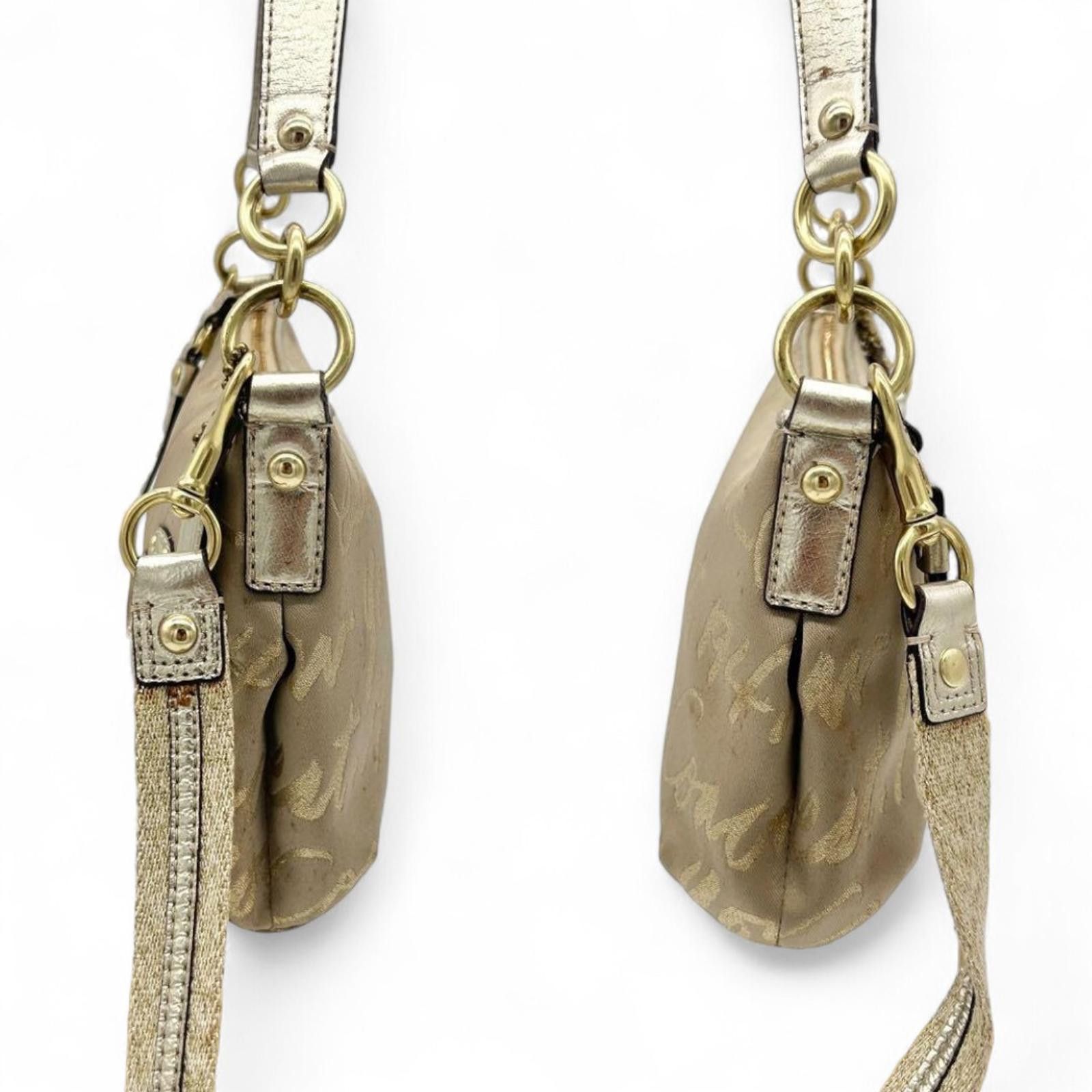 Coach Coach - Poppy Gold Heart Accent Handbag Size ONE SIZE - 5 Thumbnail