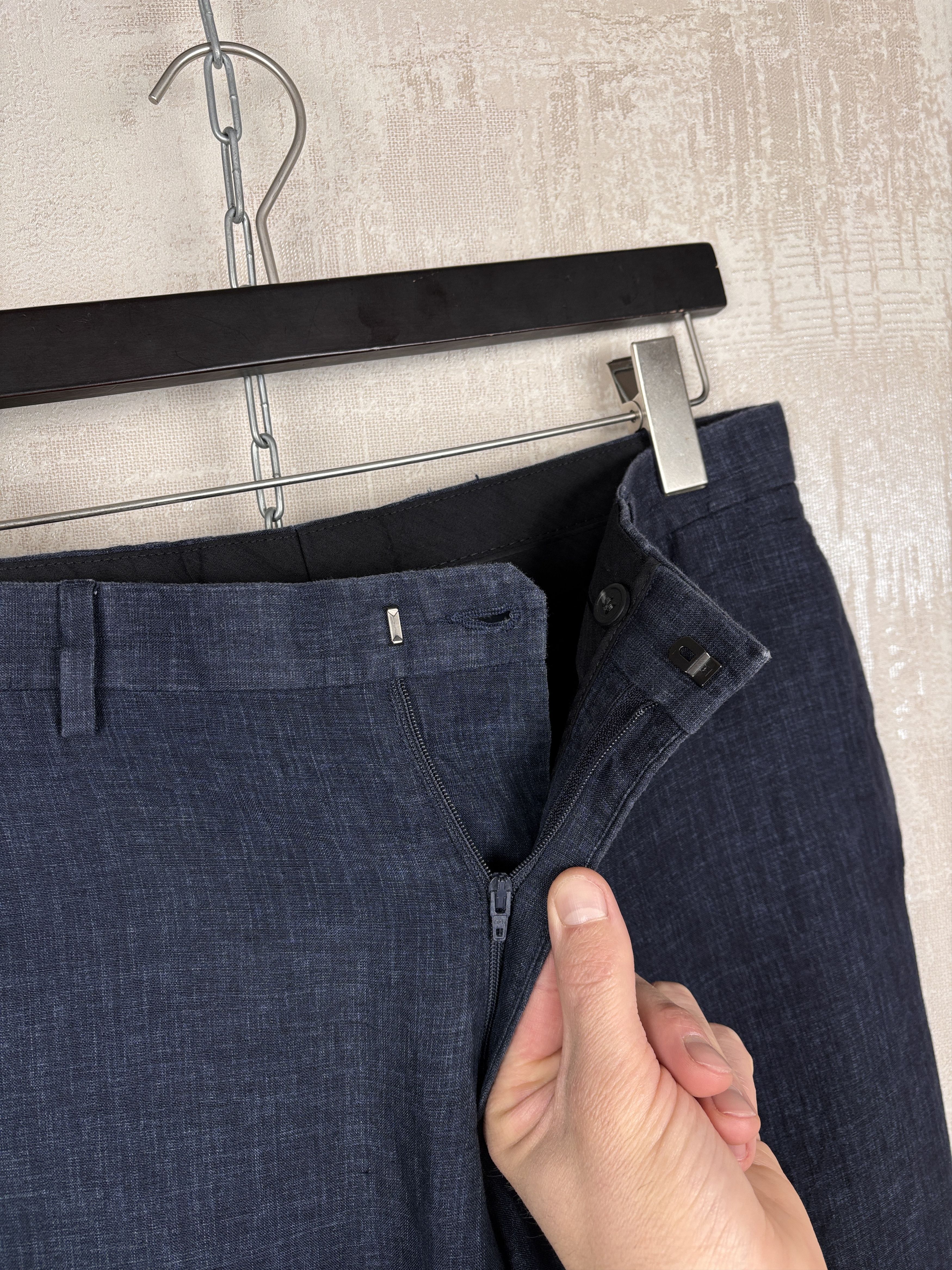 Cos COS Linen Chino Pants Men's Size EUR 48 (M) Navy Blue Size US 32 / EU 48 - 5 Thumbnail
