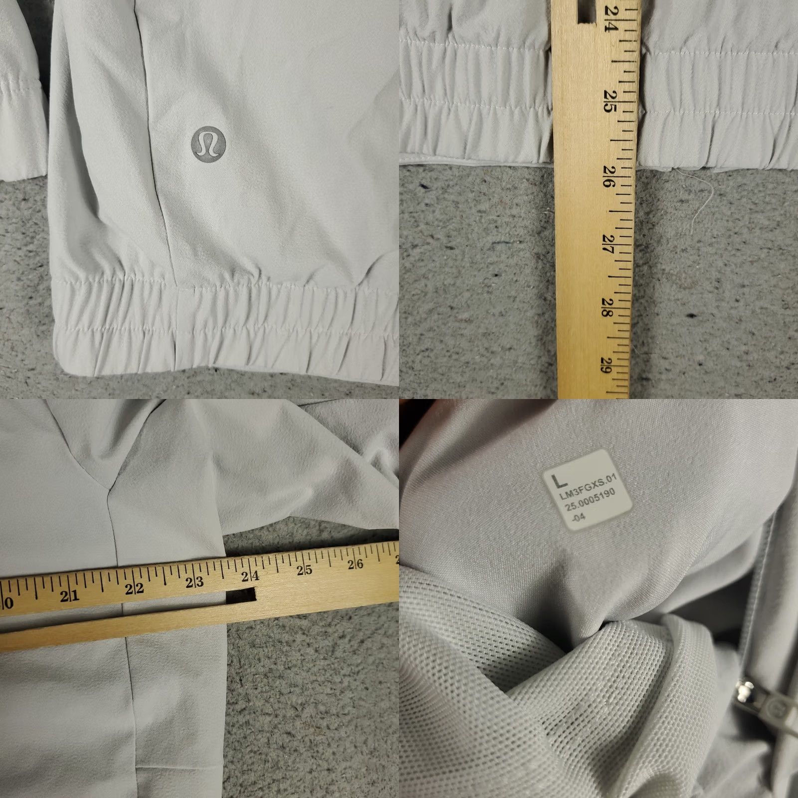 Lululemon Lululemon Jacket Mens Large Light Gray Full Zip Athletic Lightweight Windbreaker Size US L / EU 52-54 / 3 - 8 Thumbnail
