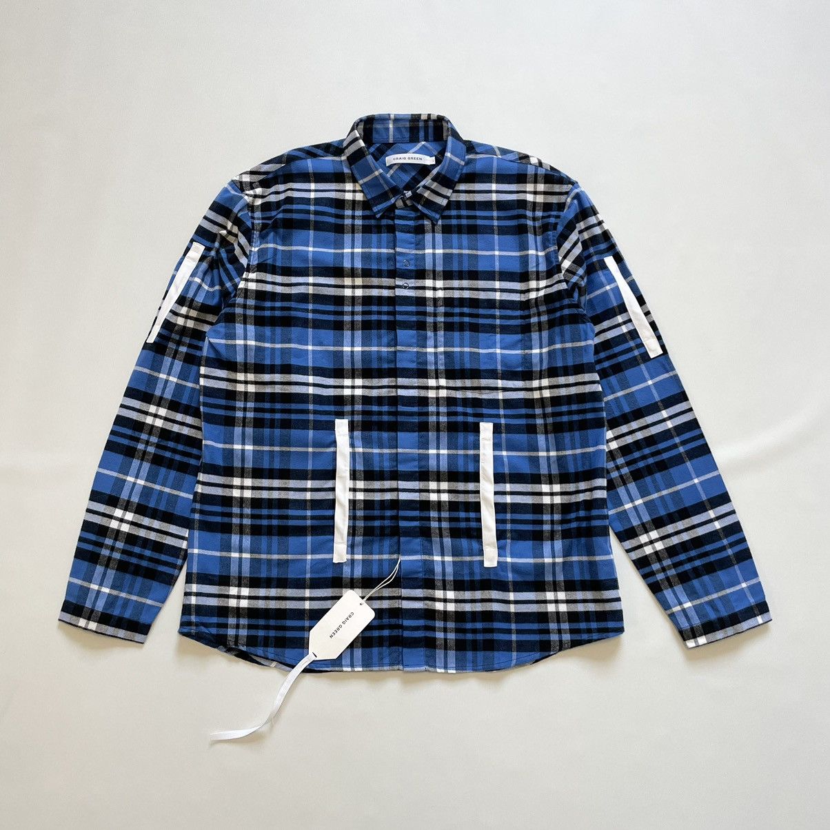 Craig Green Panelled Check Flannel Shirt Size US L / EU 52-54 / 3 - 15 Thumbnail