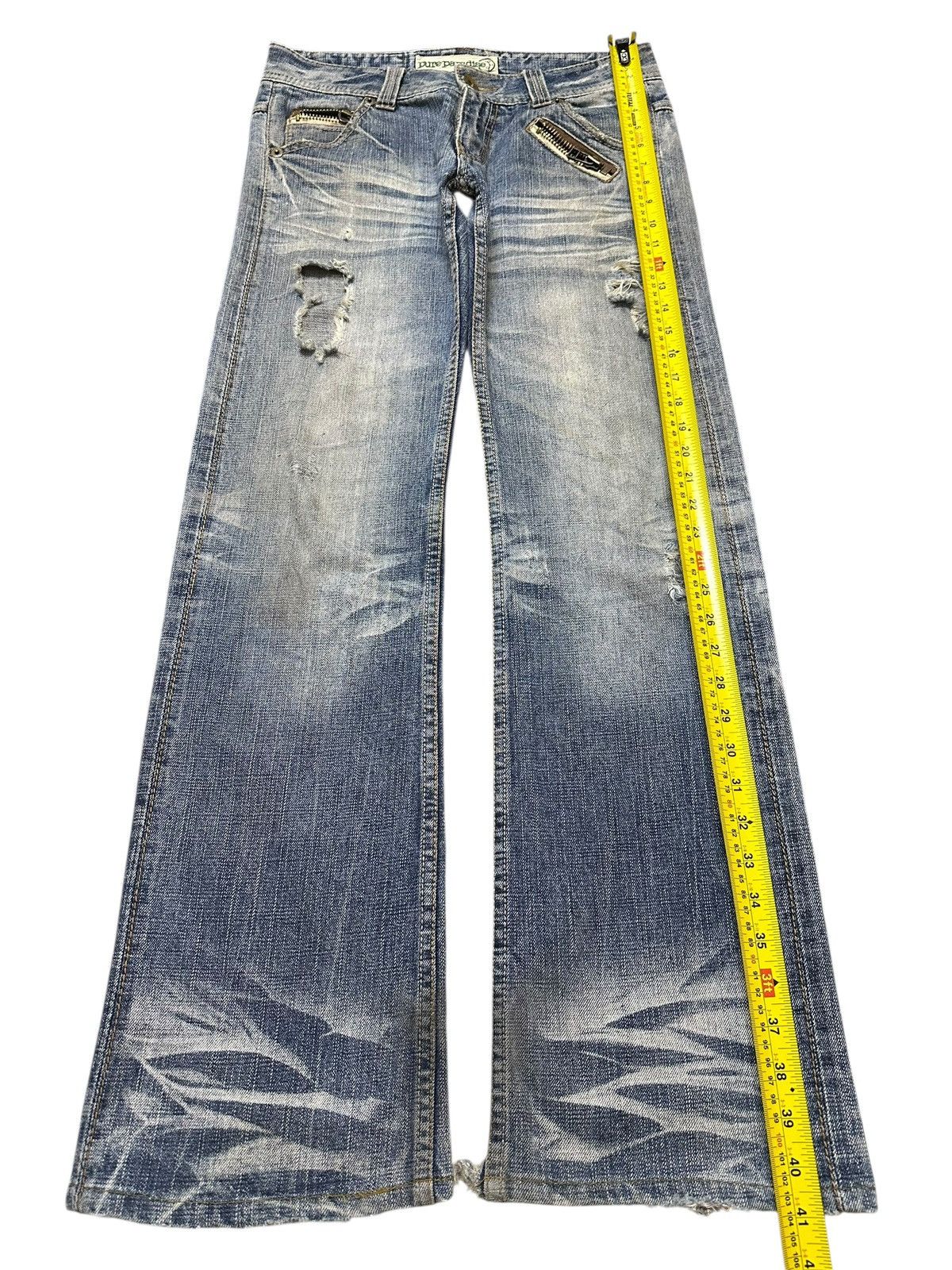 If Six Was Nine Vintage Japanese Selvedge Faded Wash Distress Baggy Jeans Size US 31 - 14 Thumbnail